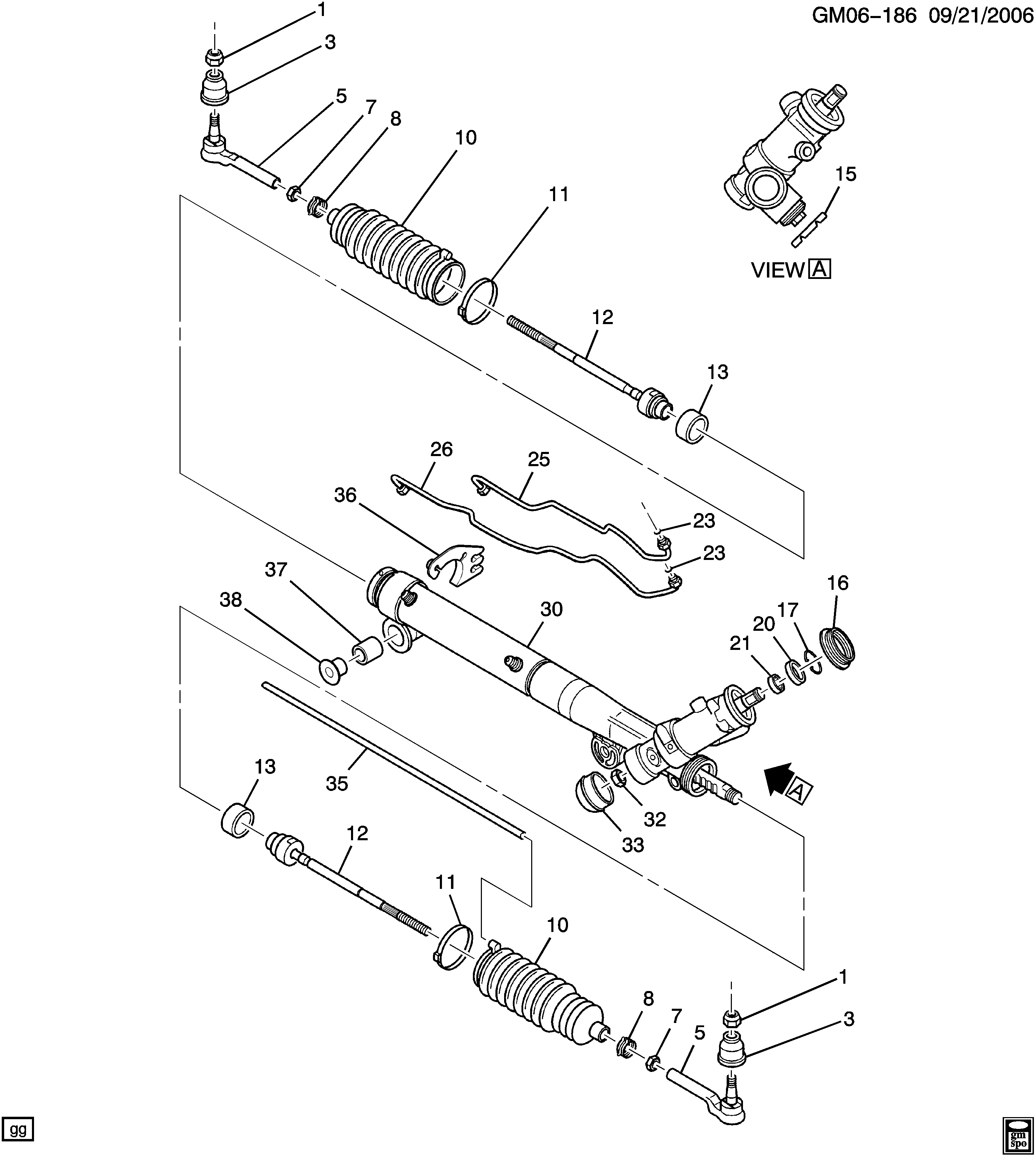 Buick 26086580 - Наконечник рульової тяги, кульовий шарнір autocars.com.ua