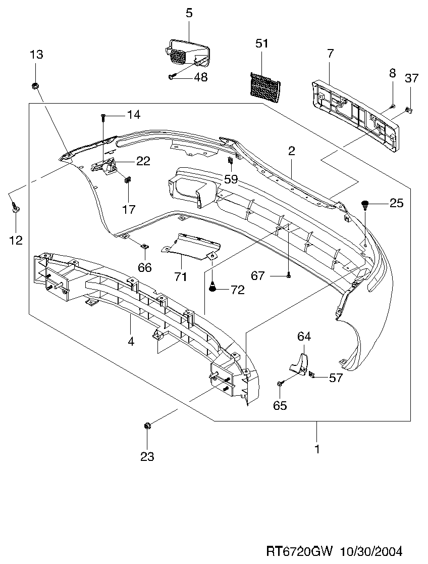 DAEWOO 96600346 - Буфер, бампер autocars.com.ua