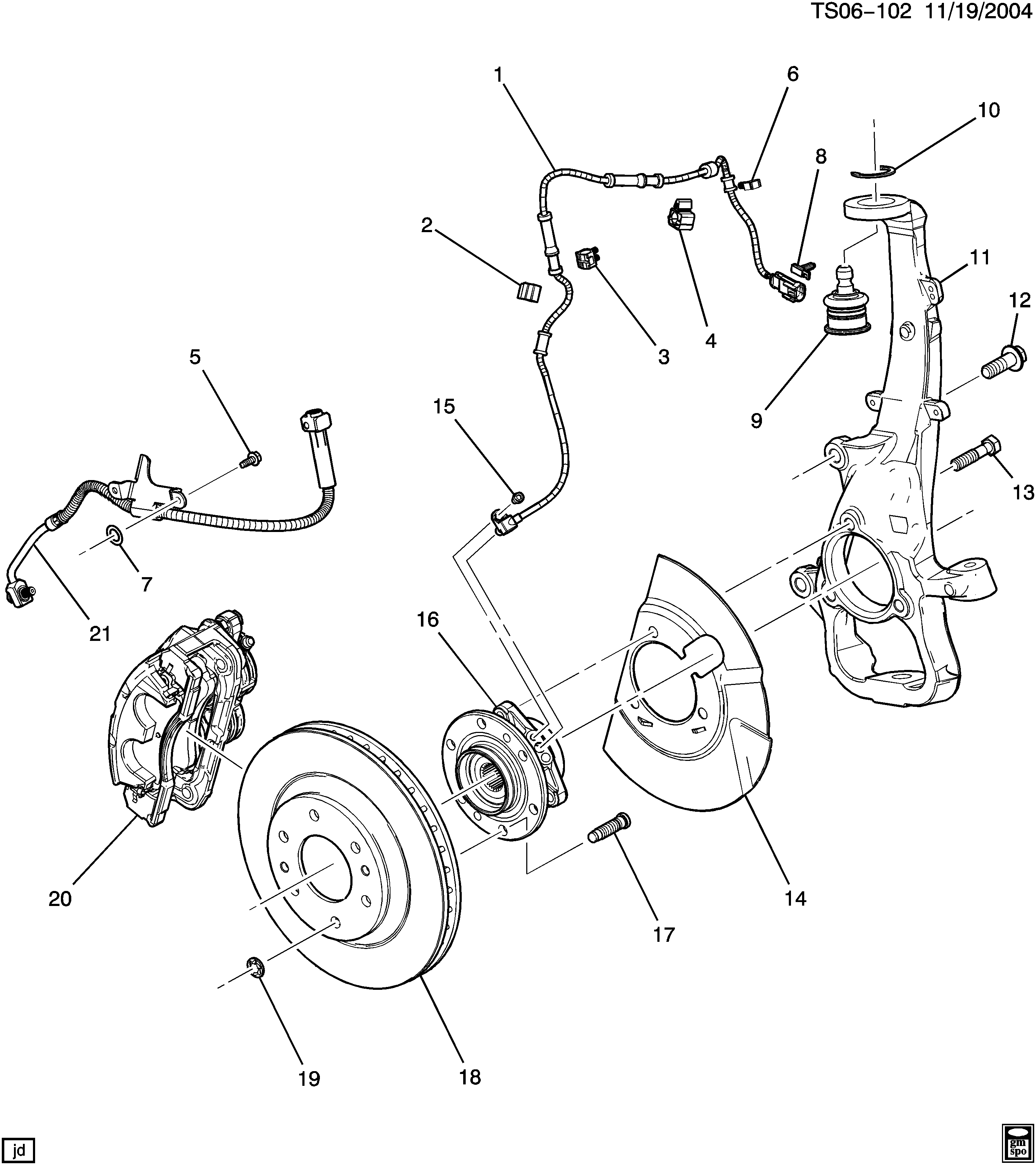 Chevrolet 19303071 - SENSOR,FRT WHL SPD(PART OF 16)(INCLS 2-4,6,8)(USE T/W MATING CON autocars.com.ua