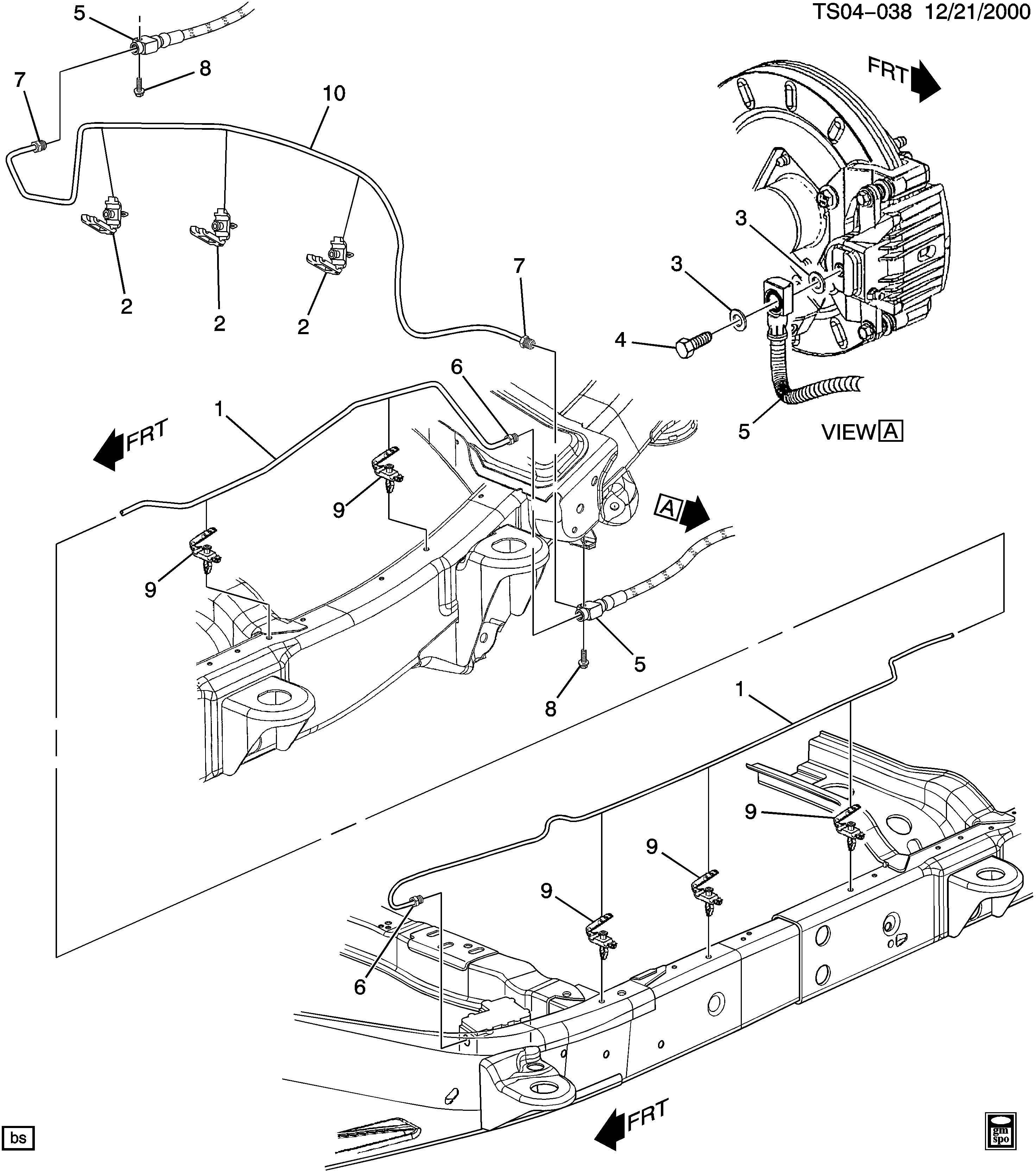 Chevrolet 19366744 - Тормозной шланг avtokuzovplus.com.ua