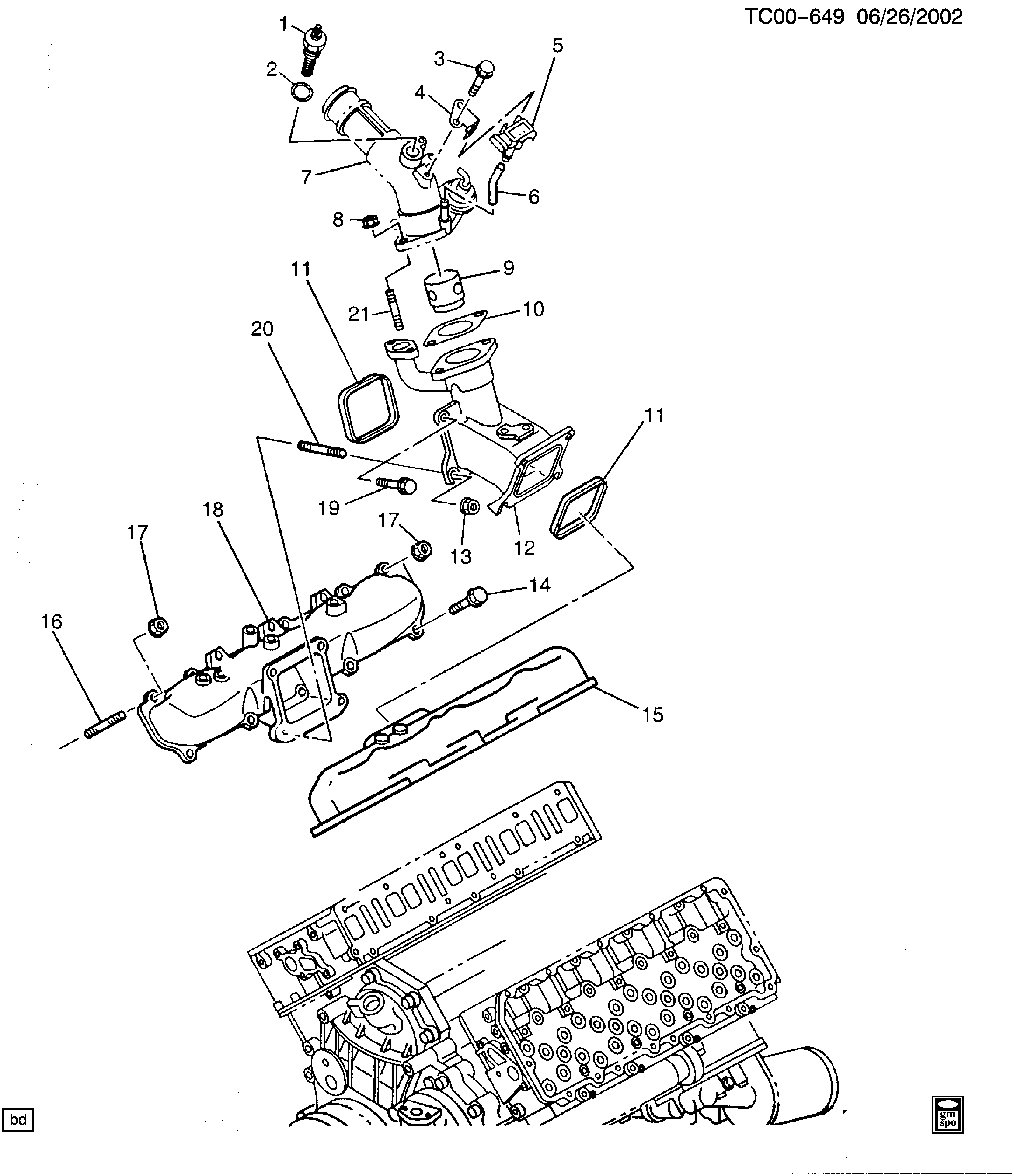 Oldsmobile 97251963 - Прокладка, корпус впускного колектора autocars.com.ua