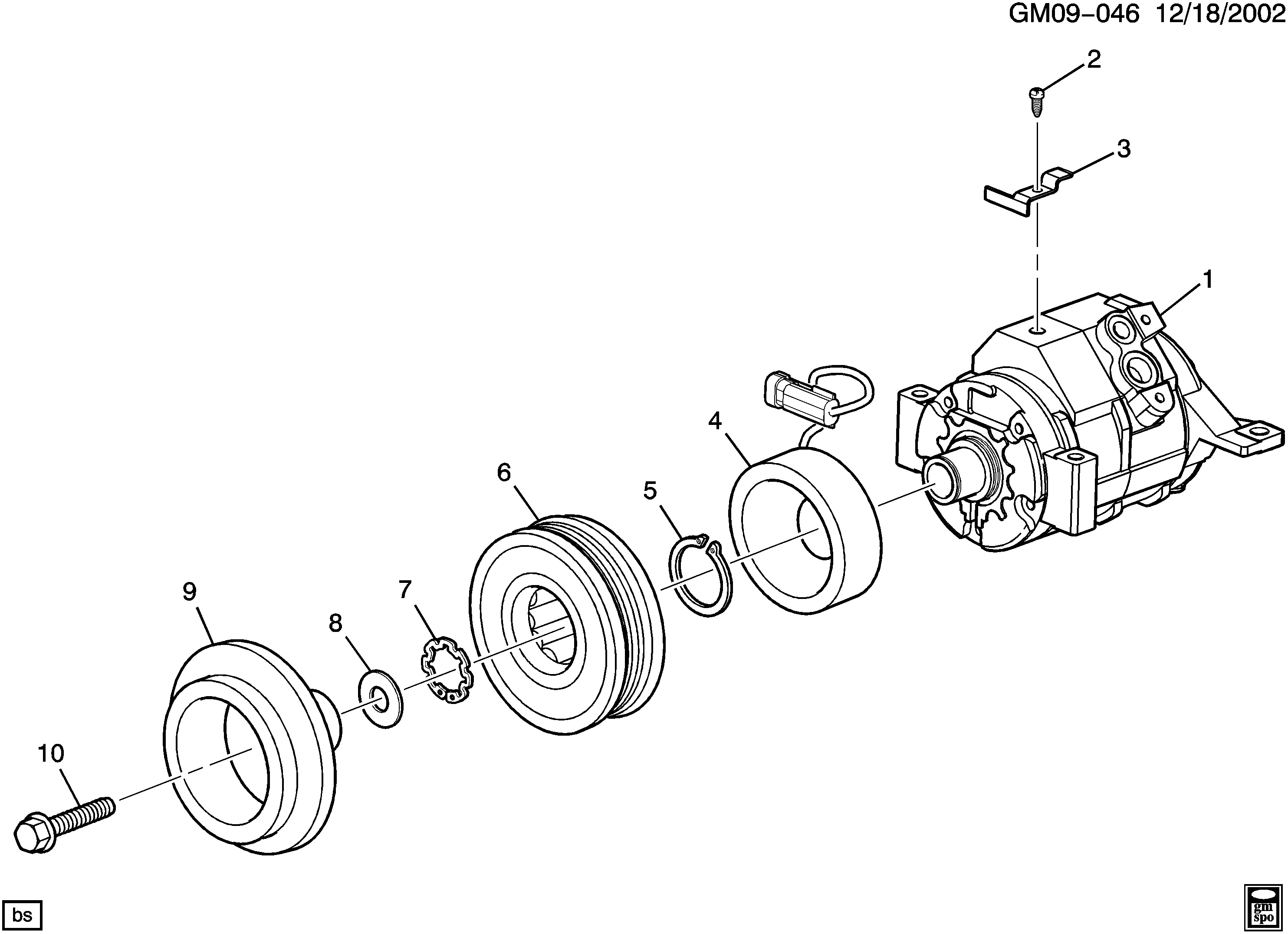 General Motors 89024907 - Компресор, кондиціонер autocars.com.ua