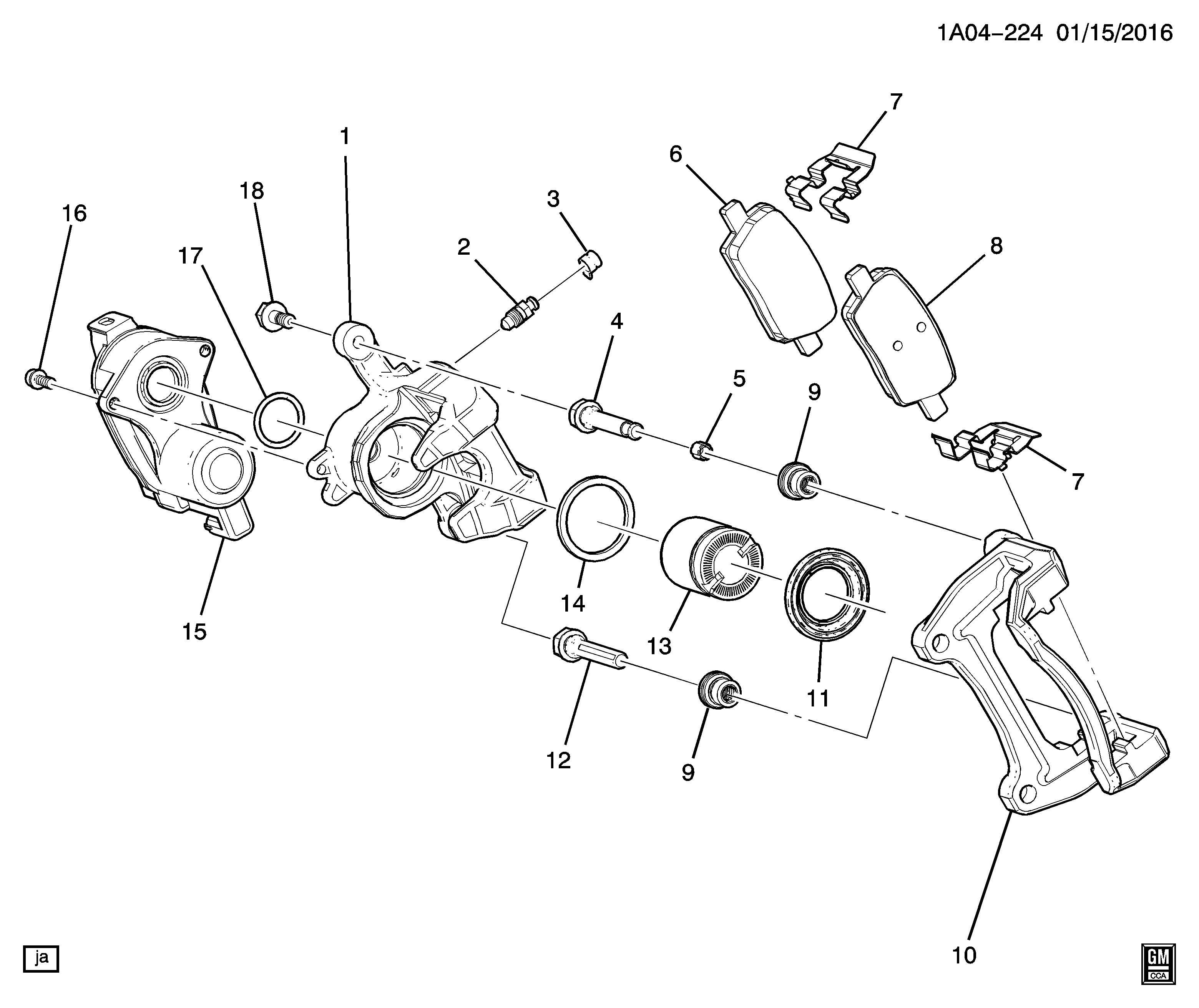 CHEVROLET (SGM) 23344214 - Гальмівні колодки, дискові гальма autocars.com.ua