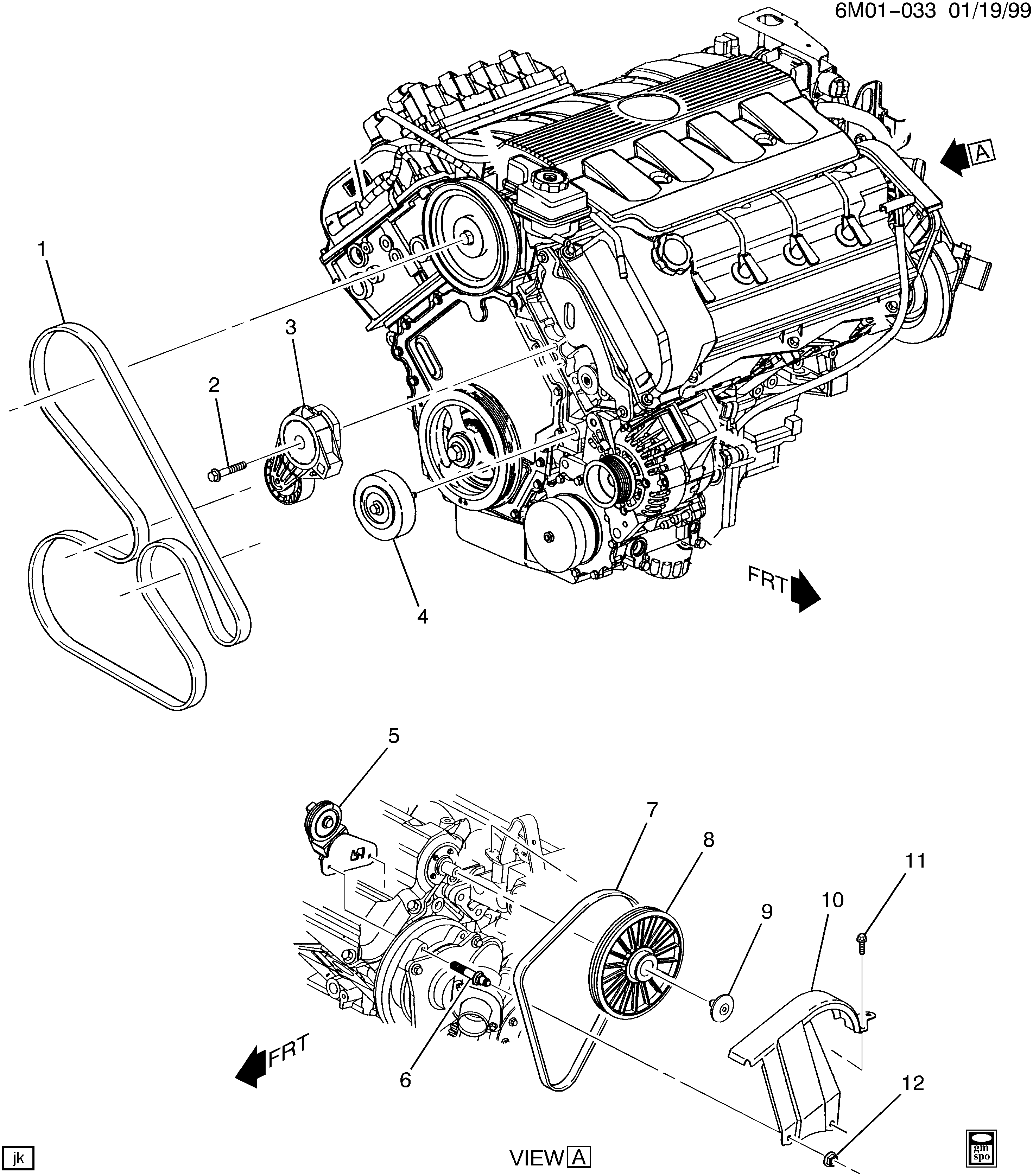 Buick 12616673 - Поликлиновой ремінь autocars.com.ua