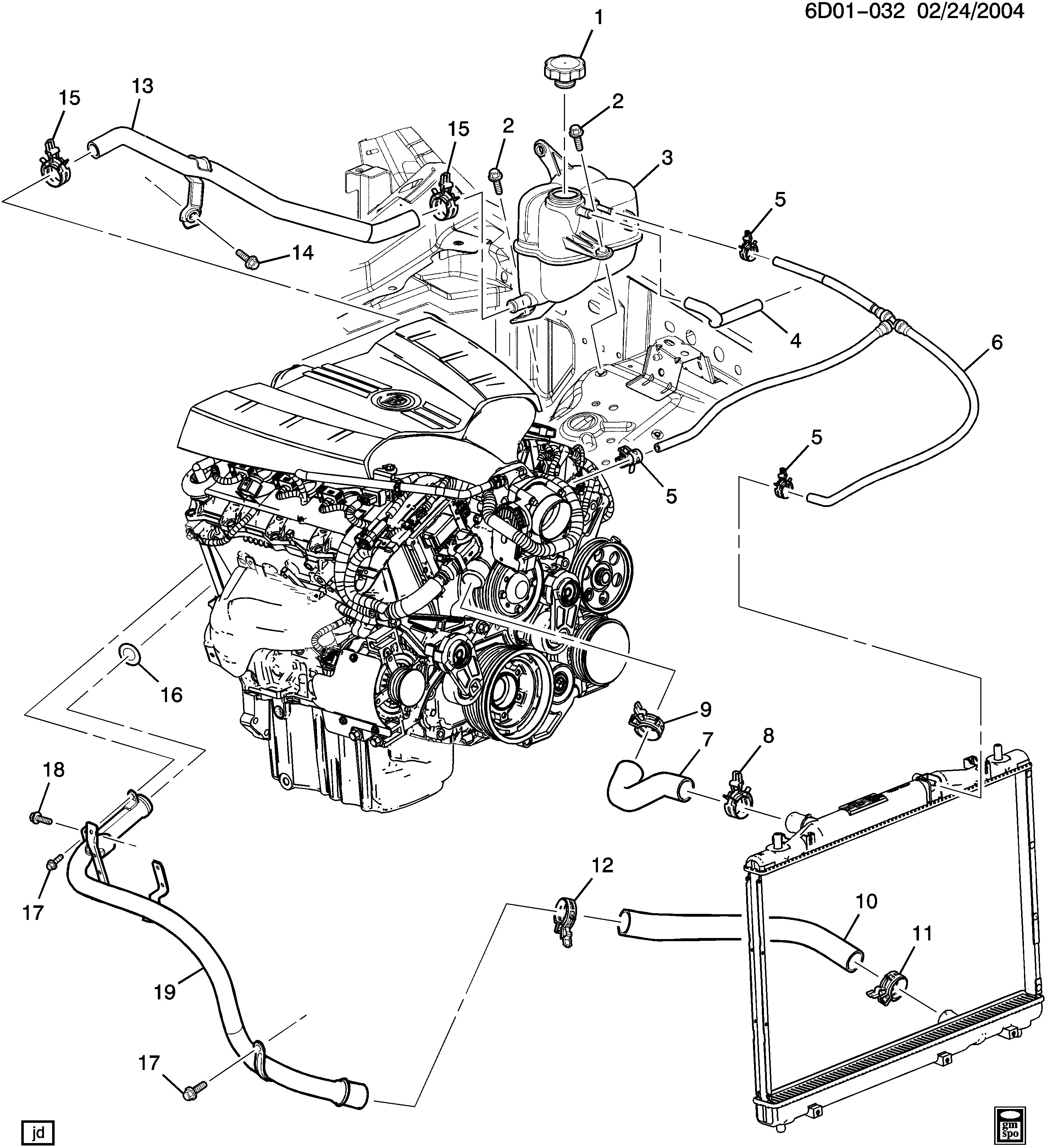 Hummer 12623519 - Прокладка, трубка охолоджуючої рідини autocars.com.ua