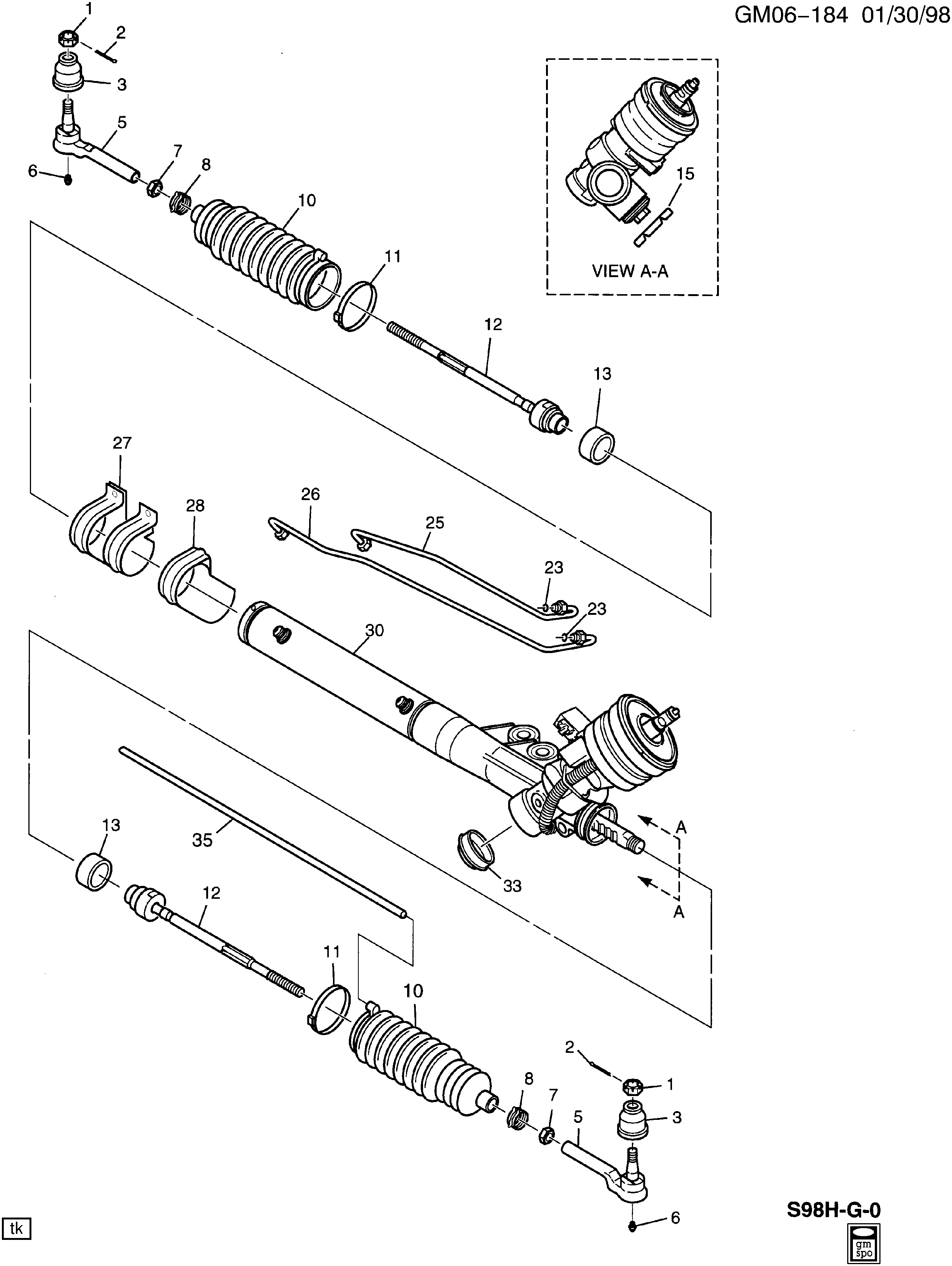 General Motors 15221006 - Осьовий шарнір, рульова тяга autocars.com.ua