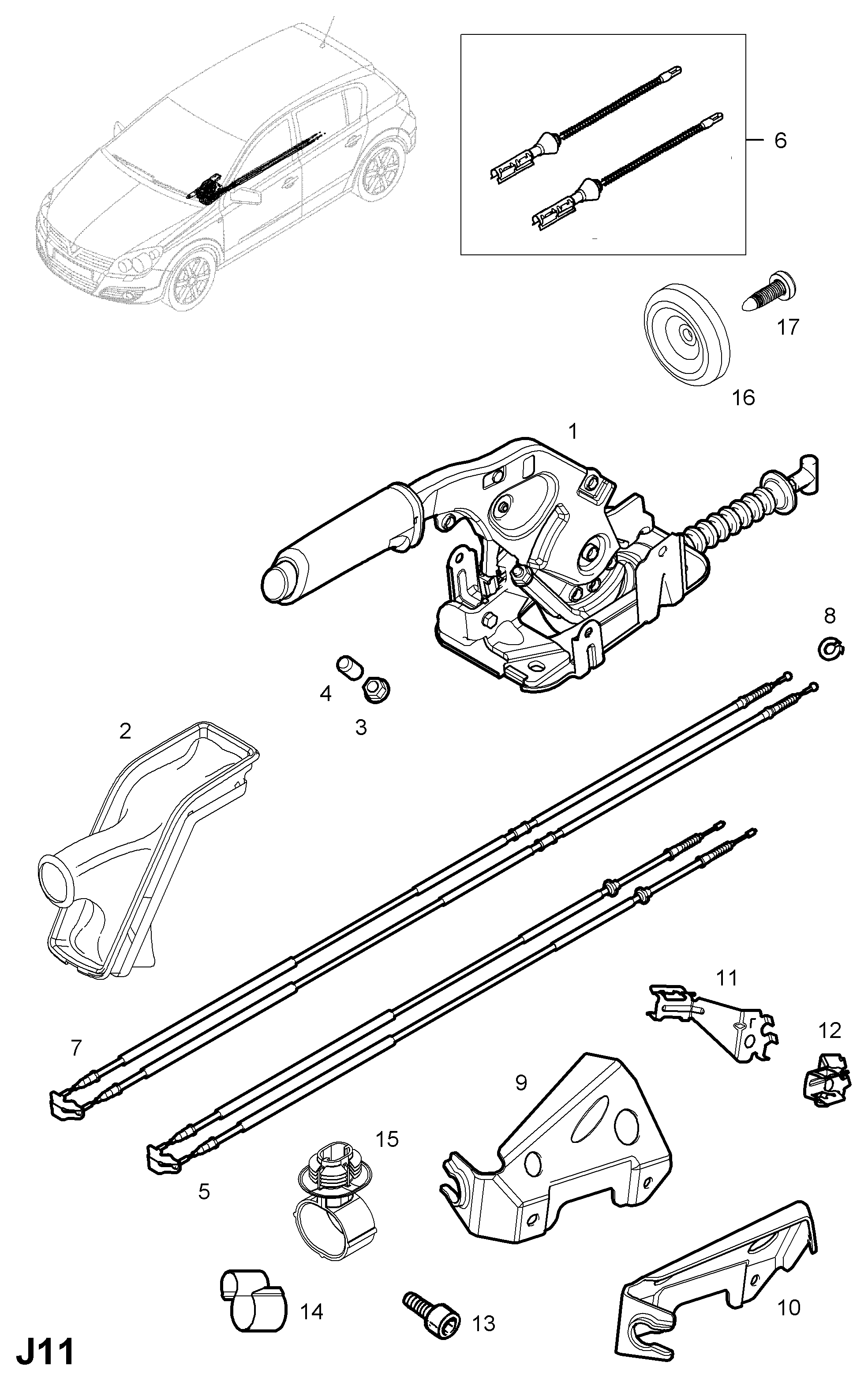 Quinton Hazell BC3653 - Тросик, cтояночный тормоз autodnr.net