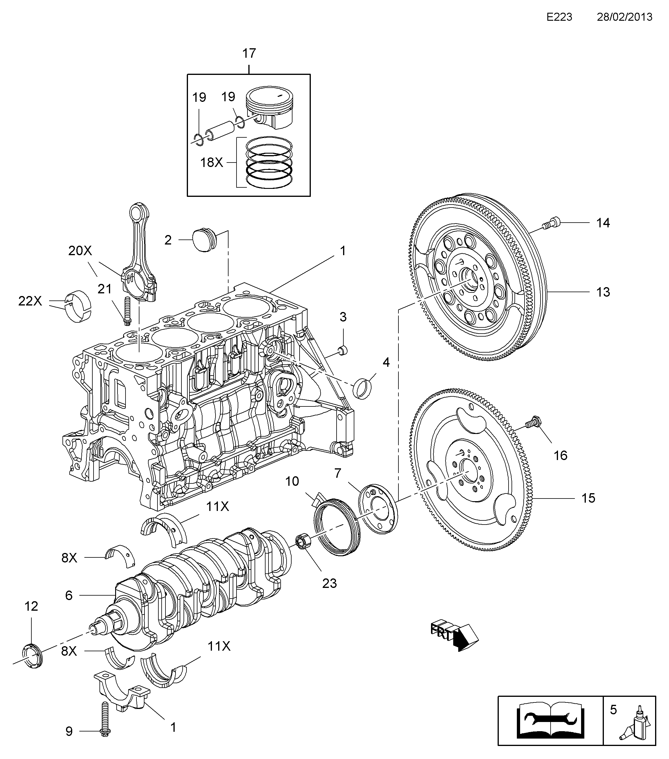 Opel 623565 - Поршень avtokuzovplus.com.ua