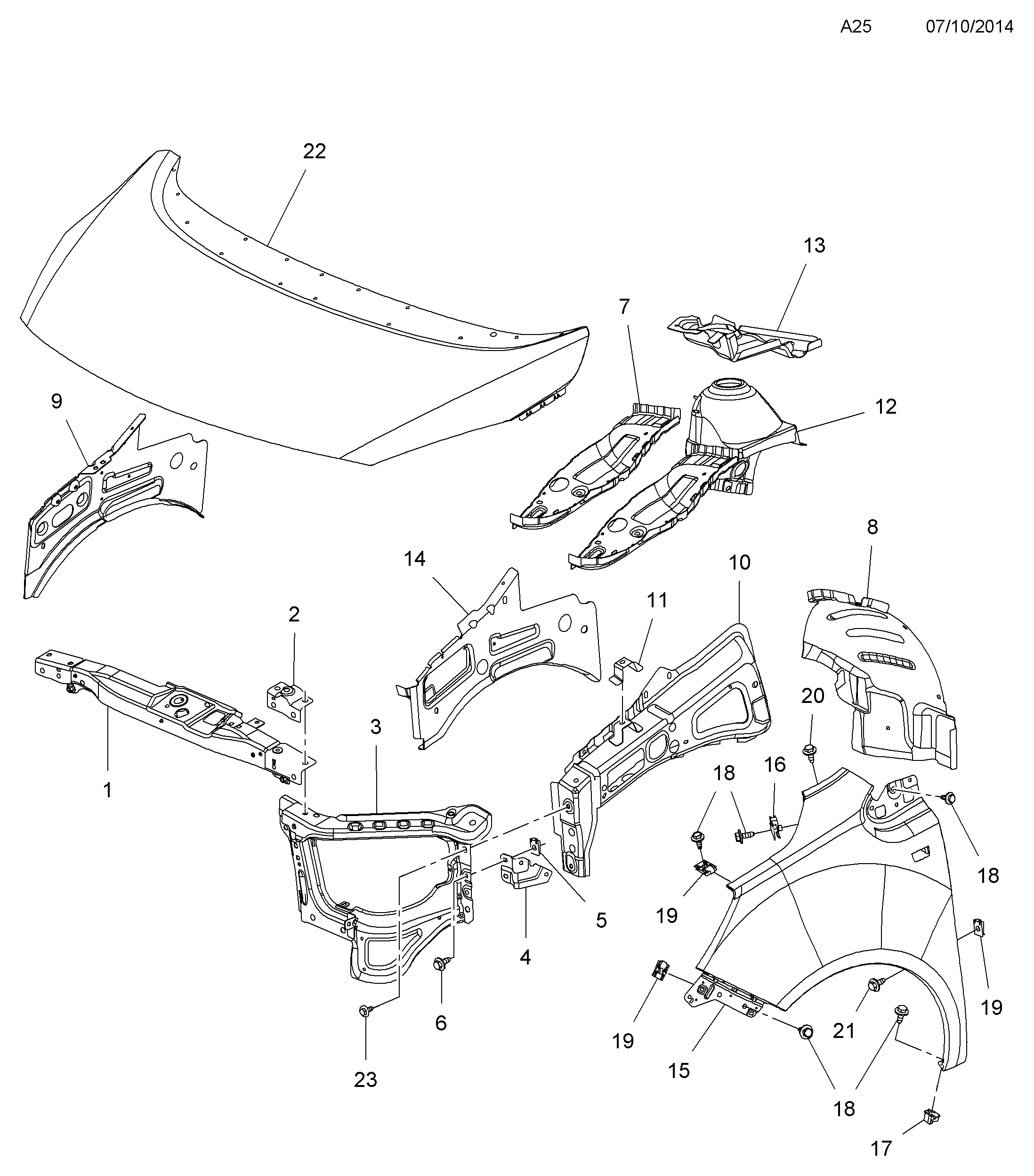 OPEL 1110358 - NUT, WING autocars.com.ua