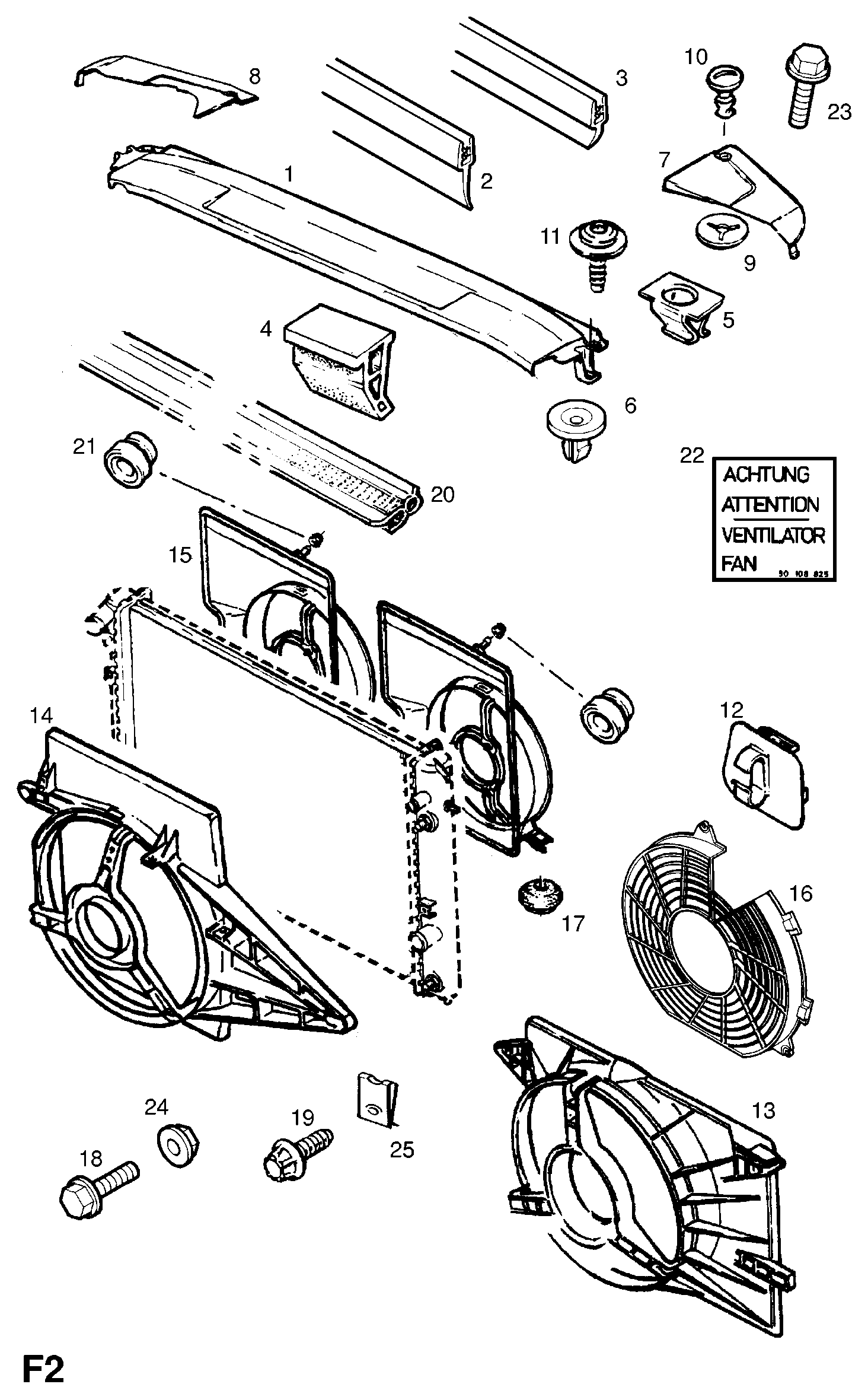 Opel 1341151 - Вентилятор, конденсатор кондиціонера autocars.com.ua