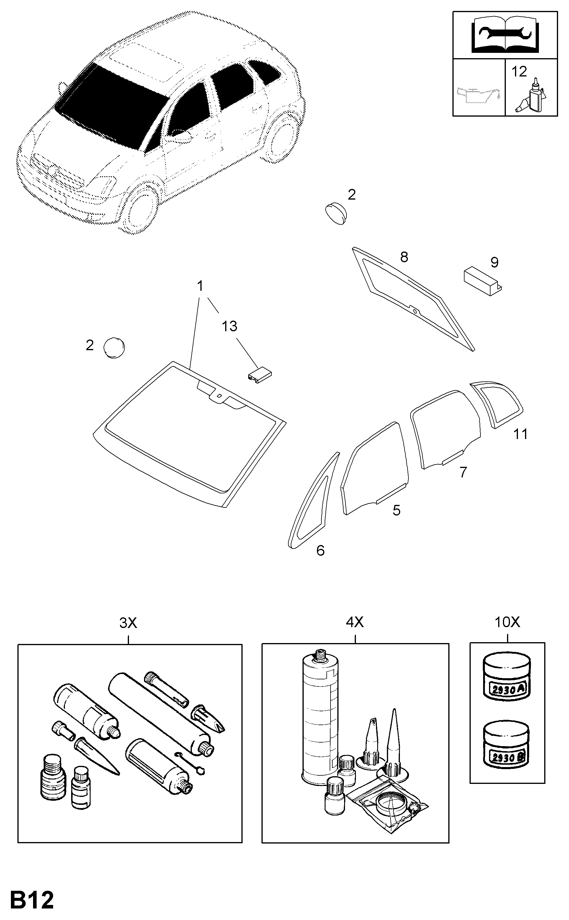 Opel 161105 - Ветровое стекло avtokuzovplus.com.ua