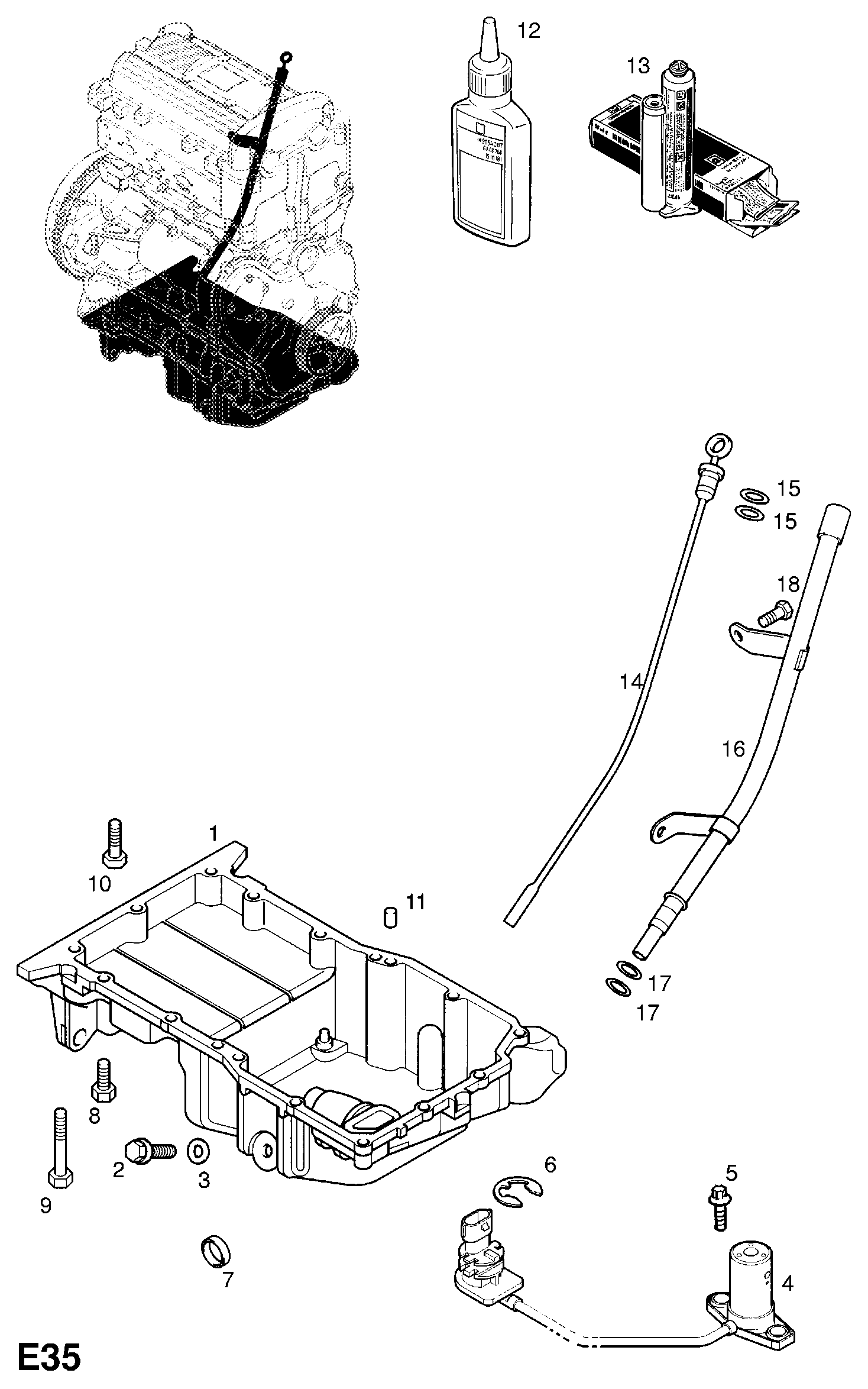 OPEL 658068 - ROD, OIL LEVEL INDICATOR autocars.com.ua