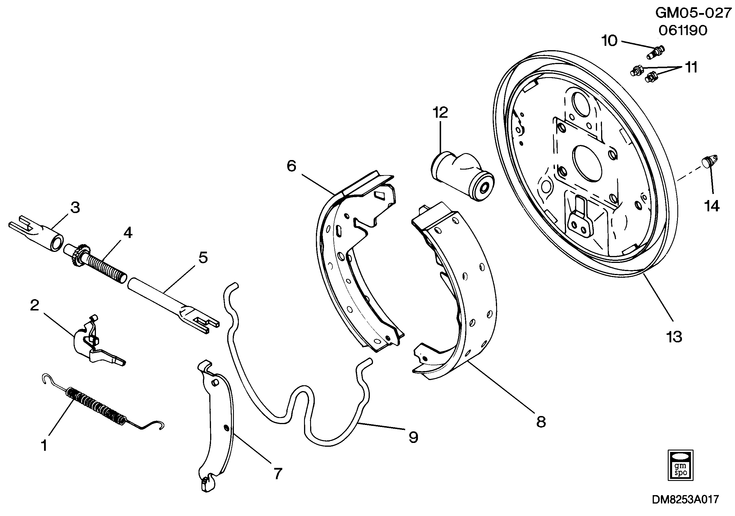 Buick 19152686 - Комплект гальм, ручник, парковка autocars.com.ua