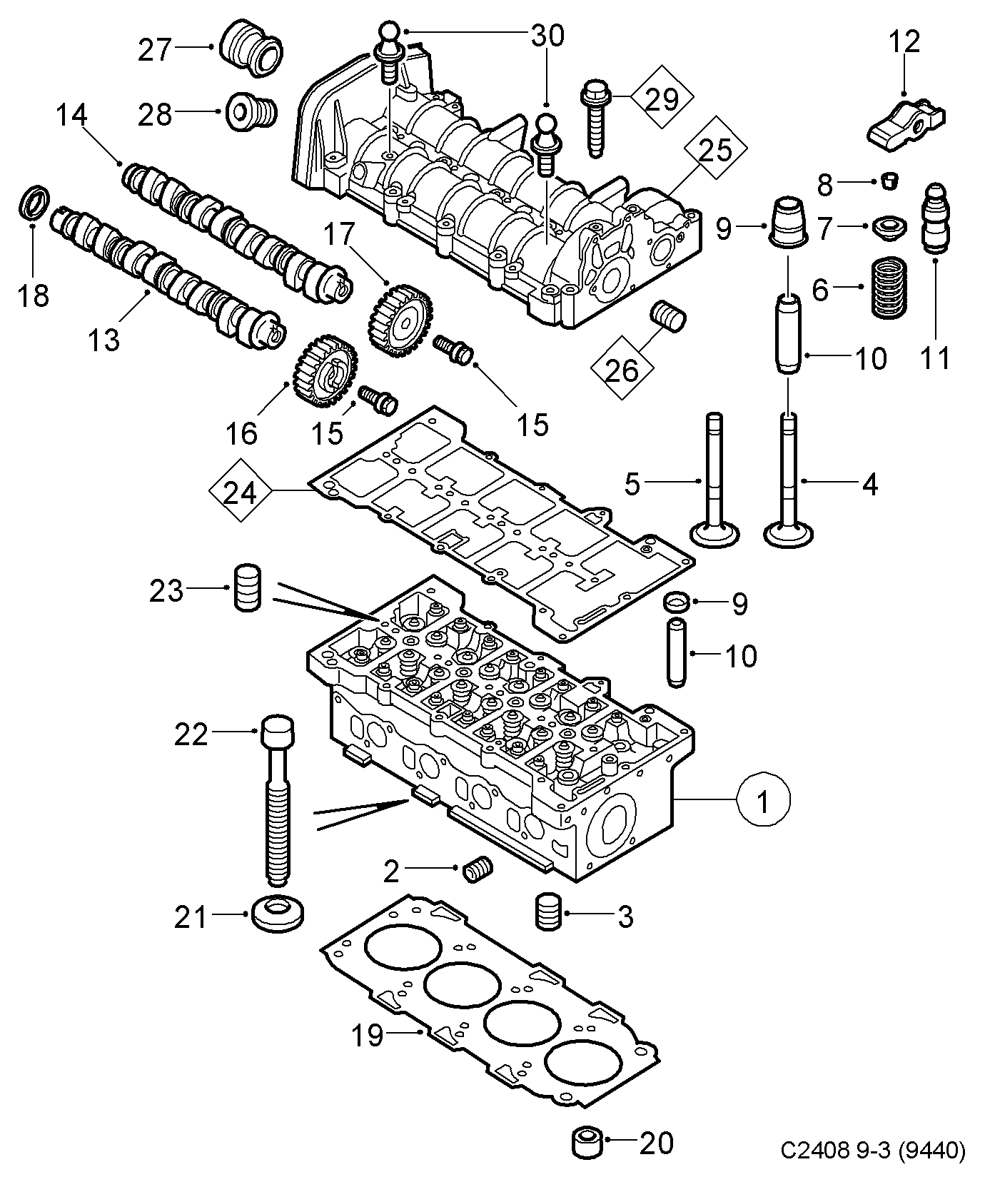 Opel 93178583 - Шток autocars.com.ua