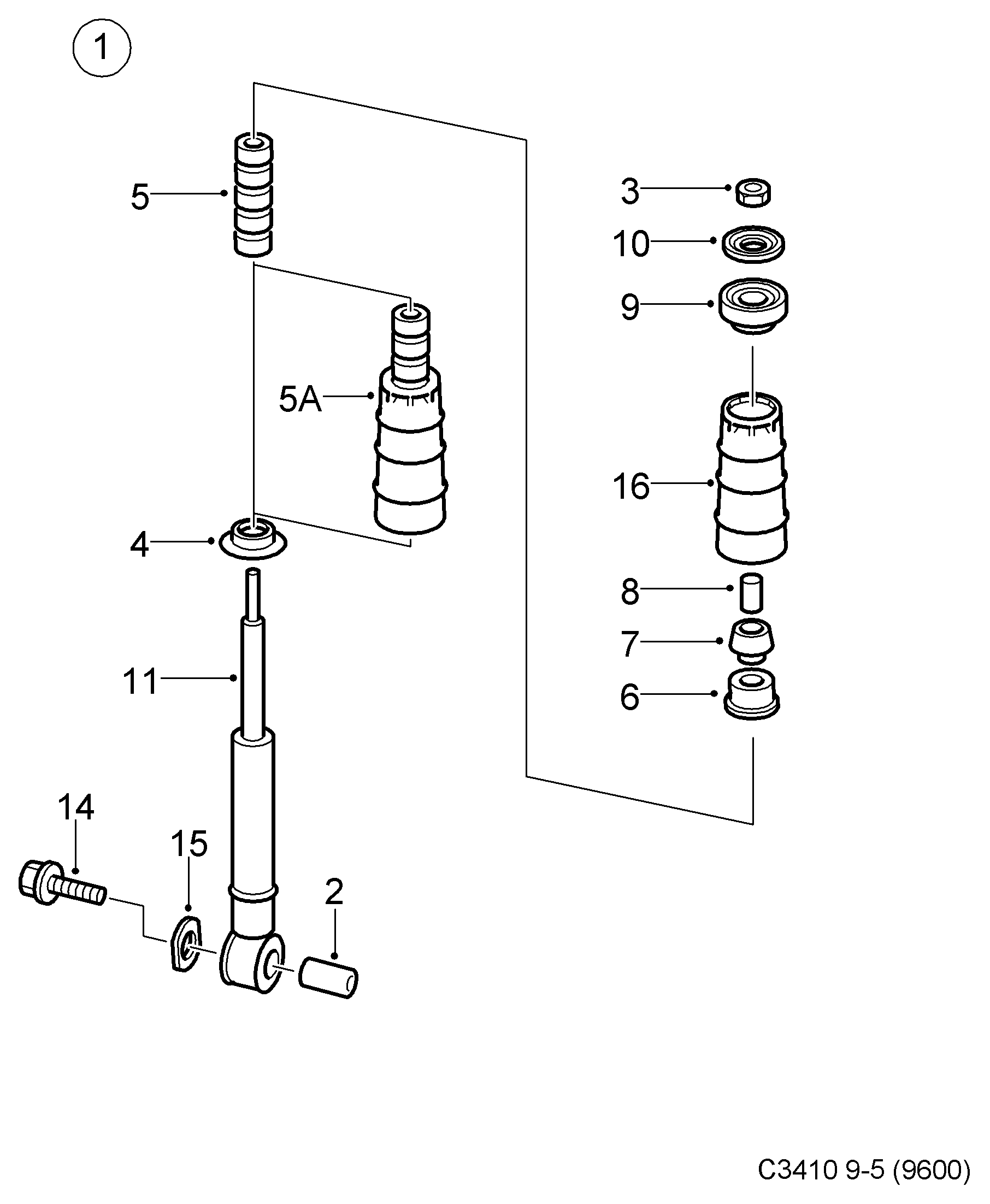 SAAB 8994311 - Амортизатор autocars.com.ua