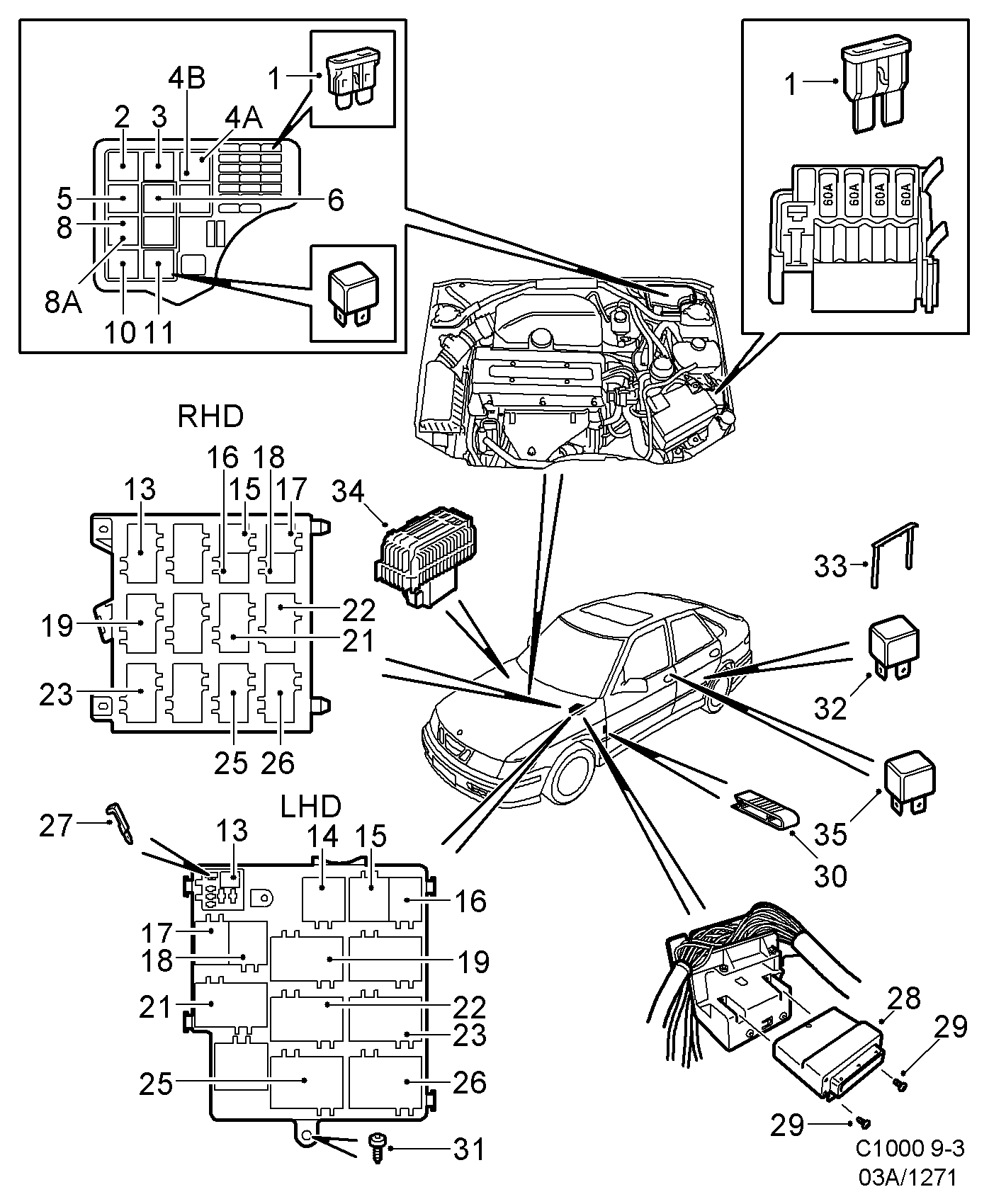 Opel 9522061 - Многофункциональное реле avtokuzovplus.com.ua