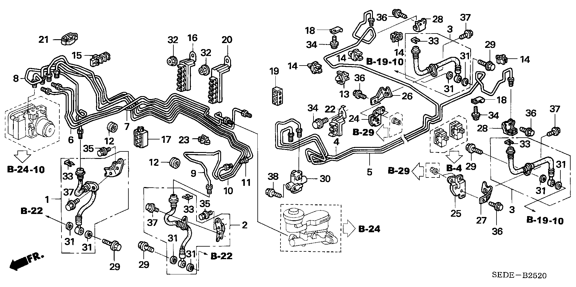 Honda 01464-SEA-E00 - Гальмівний шланг autocars.com.ua