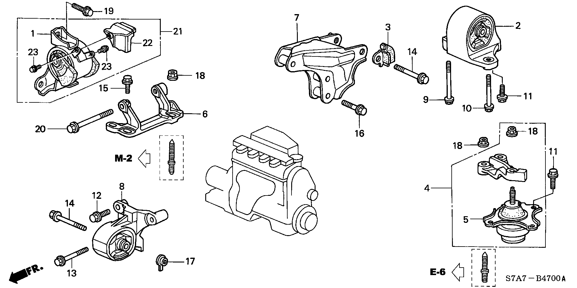 Honda 50840S5A010 - Подушка, підвіска двигуна autocars.com.ua