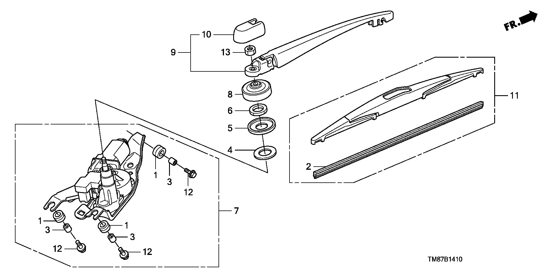 Honda 76730TM8003 - Щетка стеклоочистителя avtokuzovplus.com.ua