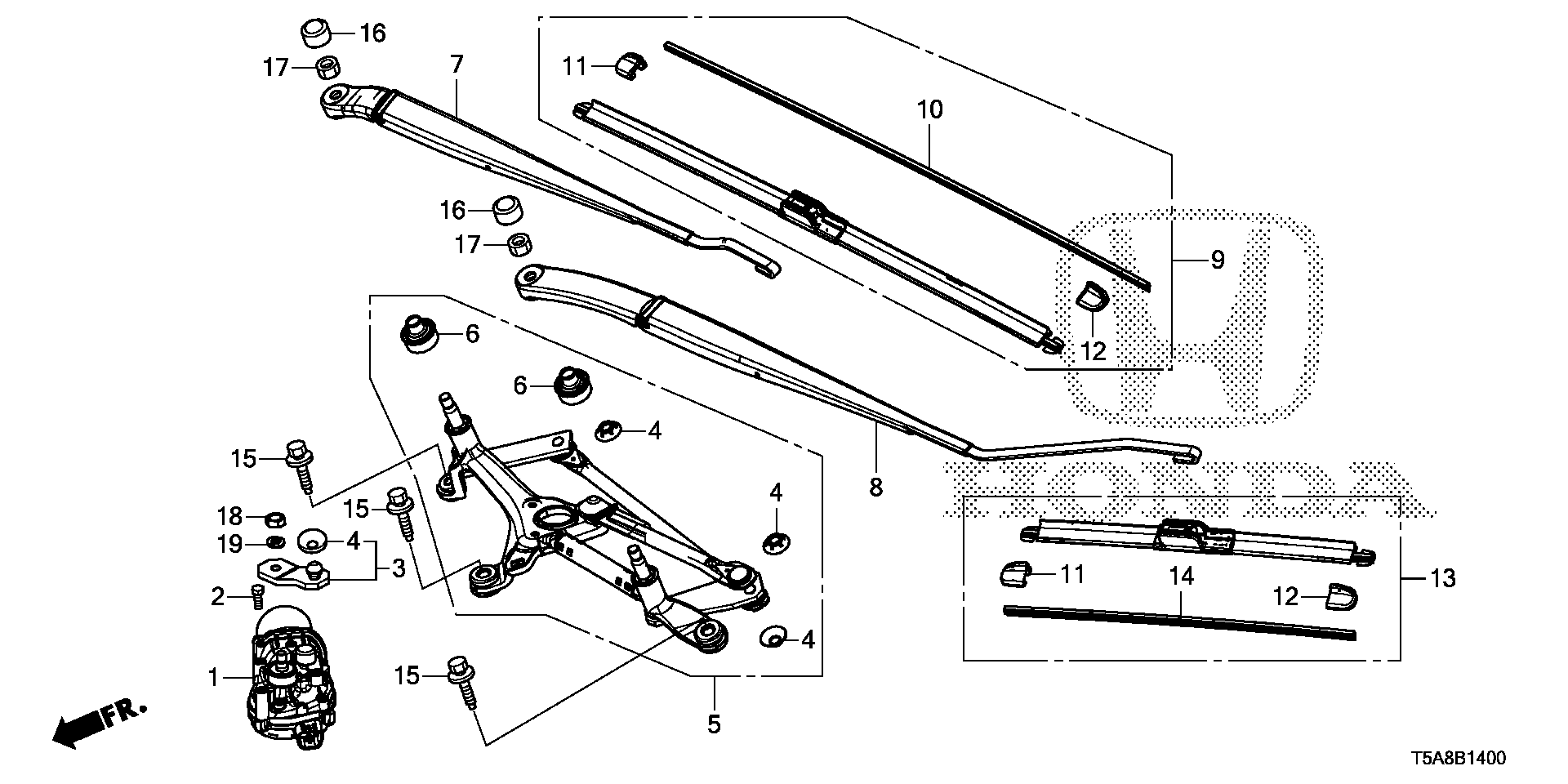 Honda 76620-T5A-J02 - Щетка стеклоочистителя avtokuzovplus.com.ua