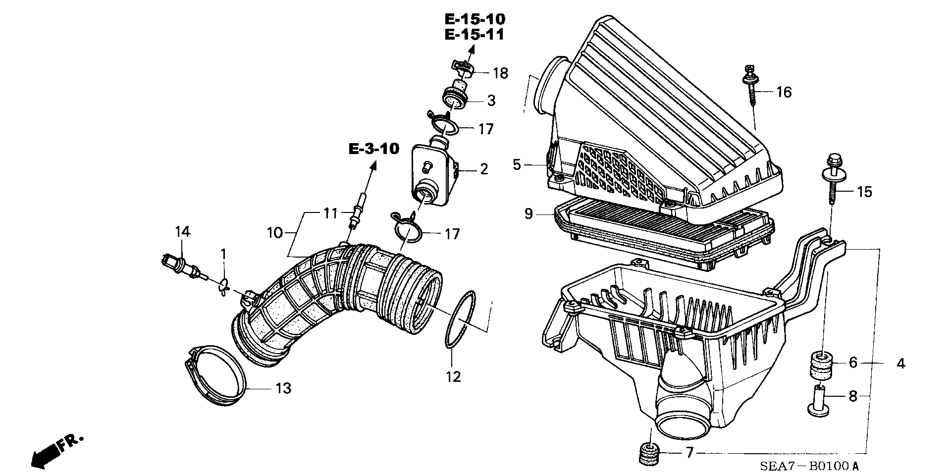 Honda 17220-RAA-A00 - Воздушный фильтр avtokuzovplus.com.ua