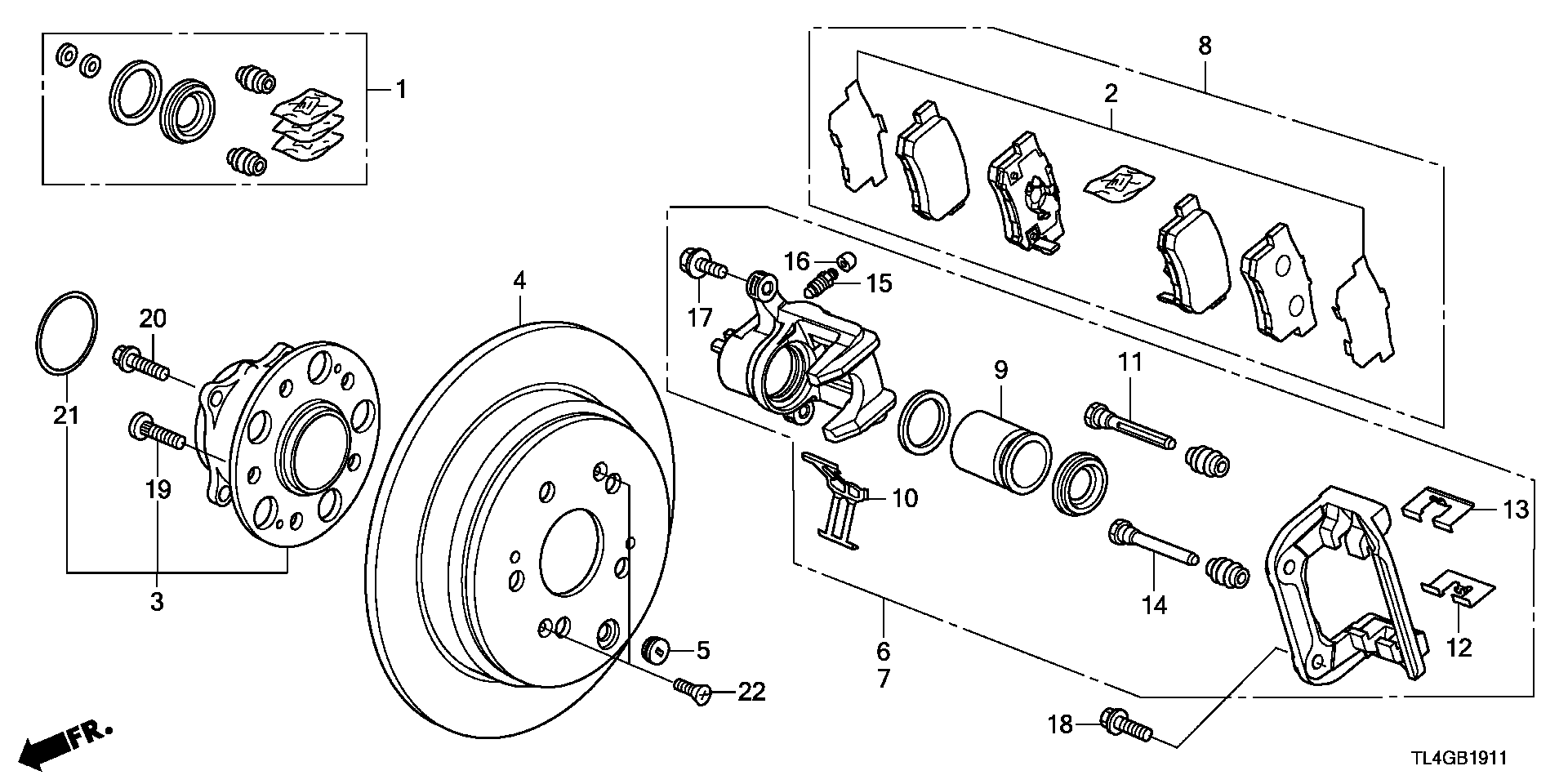 Brake Engineering PA1941 - Тормозные колодки, дисковые, комплект autodnr.net