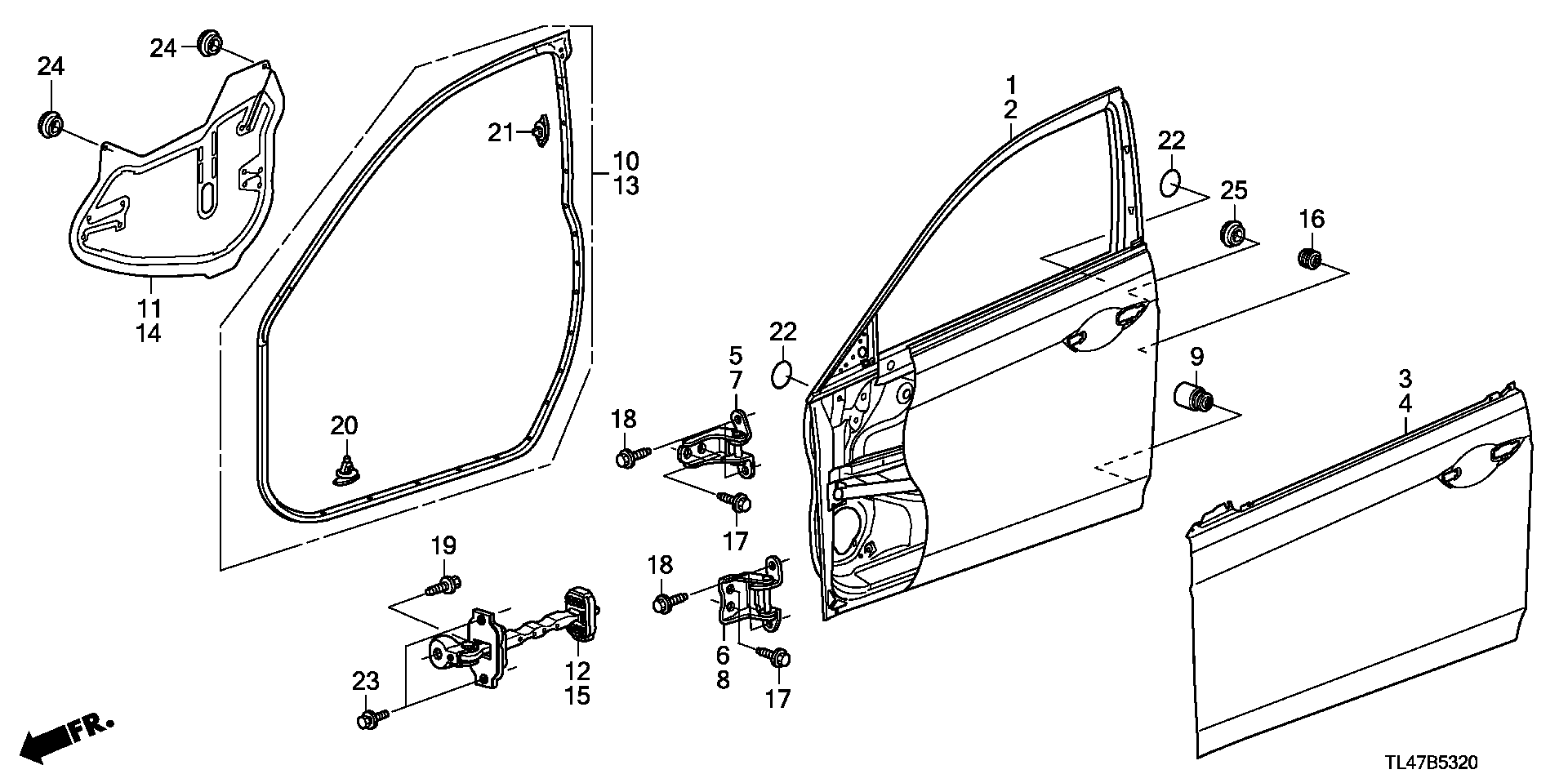 Honda 90651S4N003 - Зажим, молдинг / захисна накладка autocars.com.ua