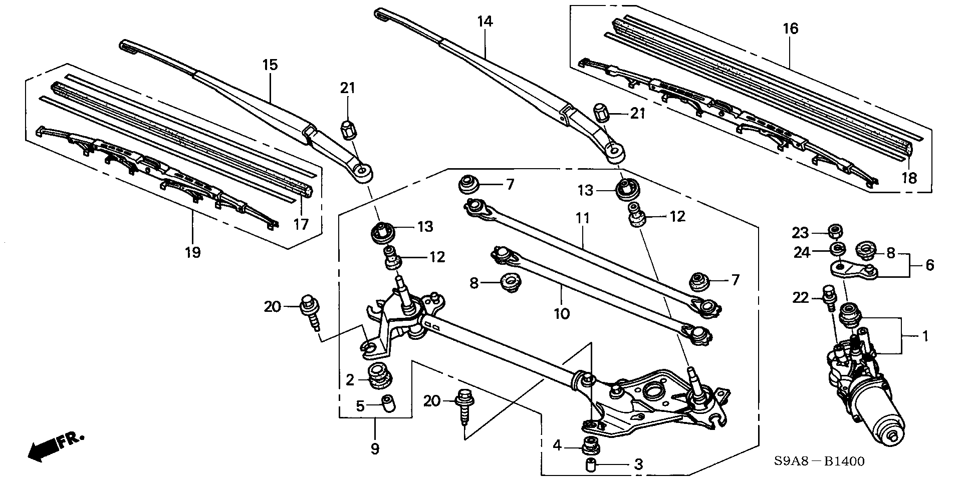 Honda 76630S9AA01 - Щітка склоочисника autocars.com.ua