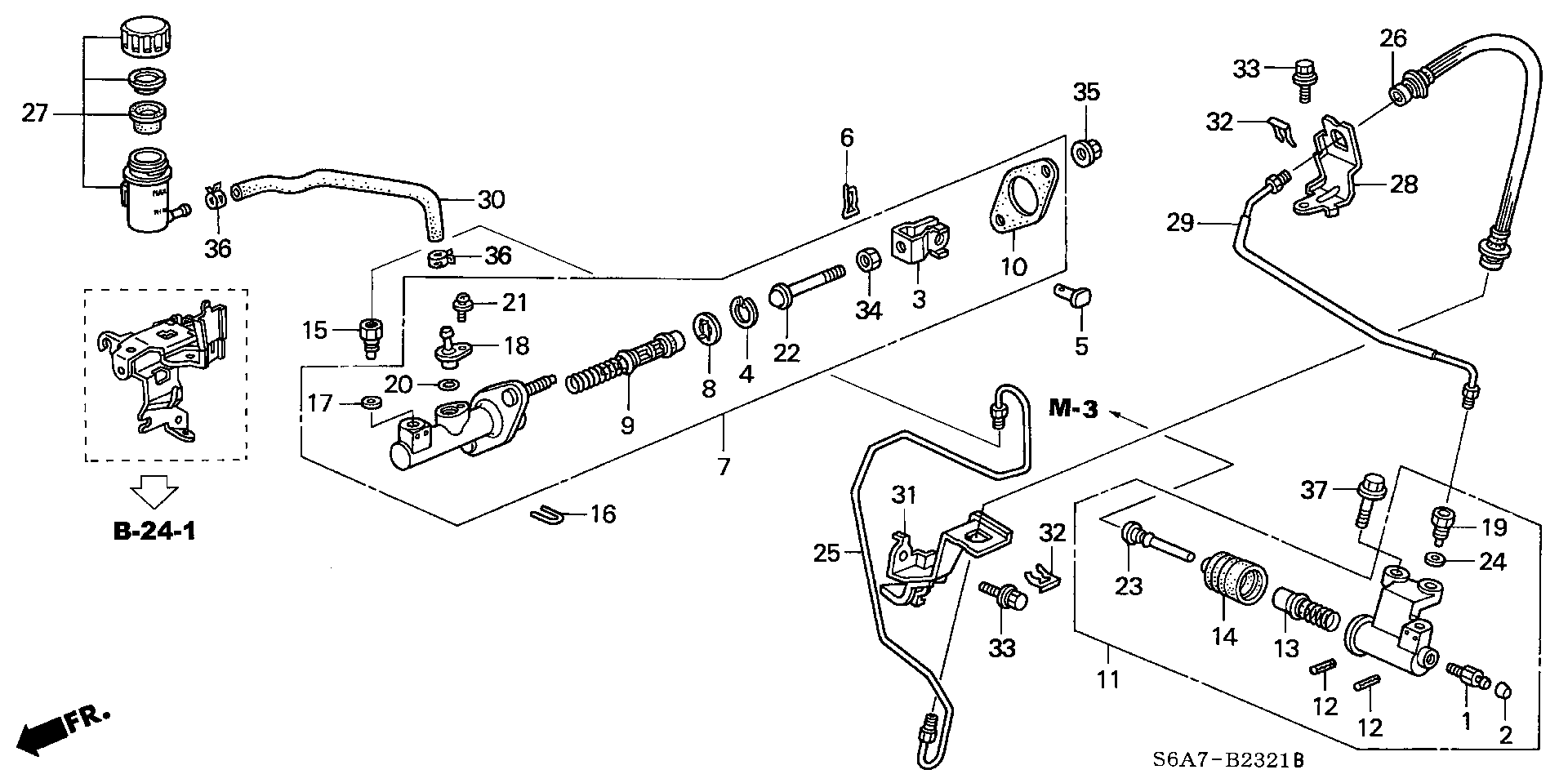 A 17 b 23. Система сцепления Хонда Цивик ек3. 46948-S5a-003. 46965s5a013. Honda Civic 2003 главный цилиндр сцепления.