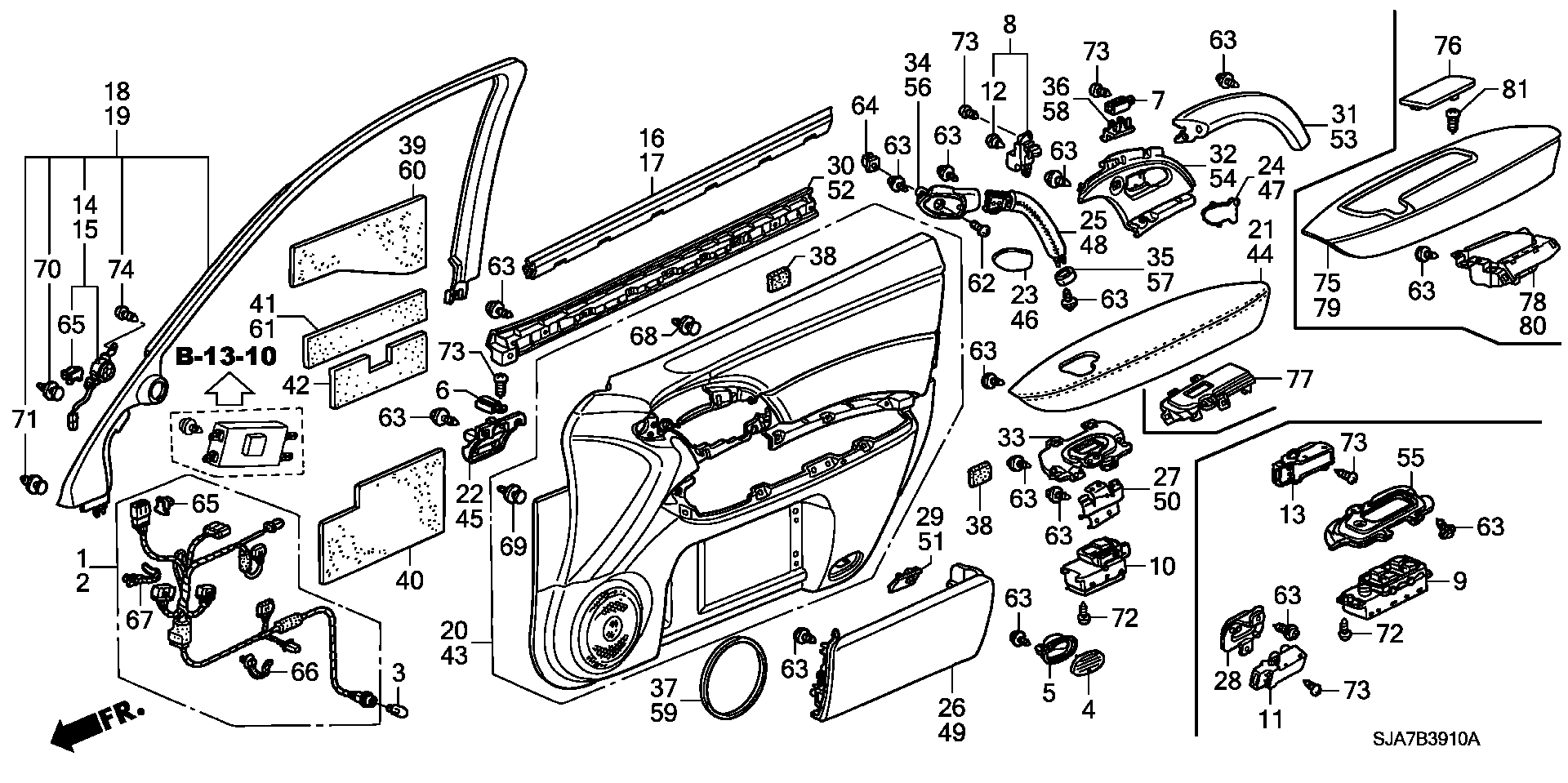 Honda 91560S9AA01 - Зажим, молдинг / защитная накладка avtokuzovplus.com.ua