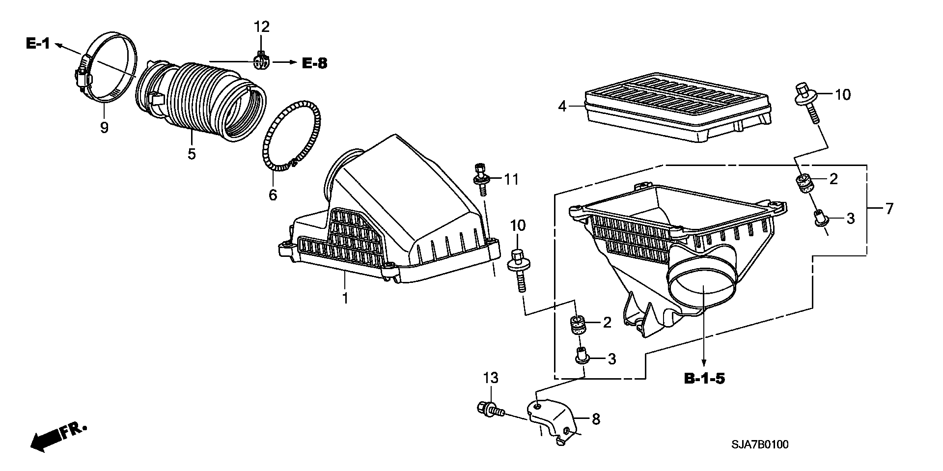 Honda 17220-RDA-A00 - Повітряний фільтр autocars.com.ua