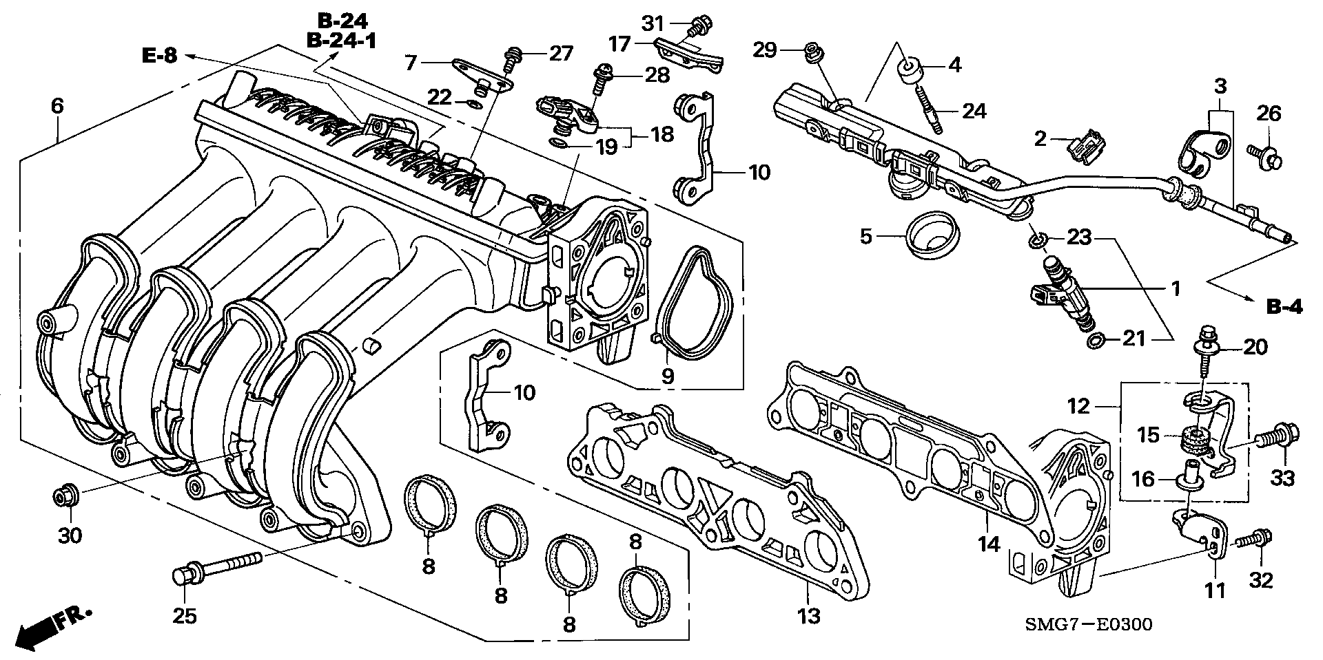 Honda 17105-PWA-007 - Прокладка, впускний колектор autocars.com.ua