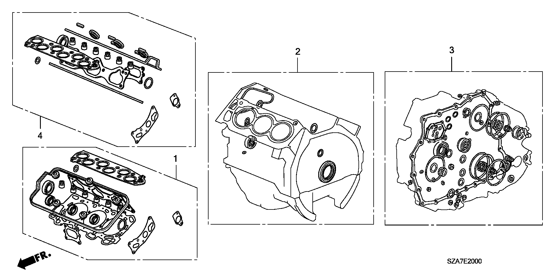 Honda 06120-R70-A00 - GASKET KIT, RR. CYLINDER HEAD avtokuzovplus.com.ua