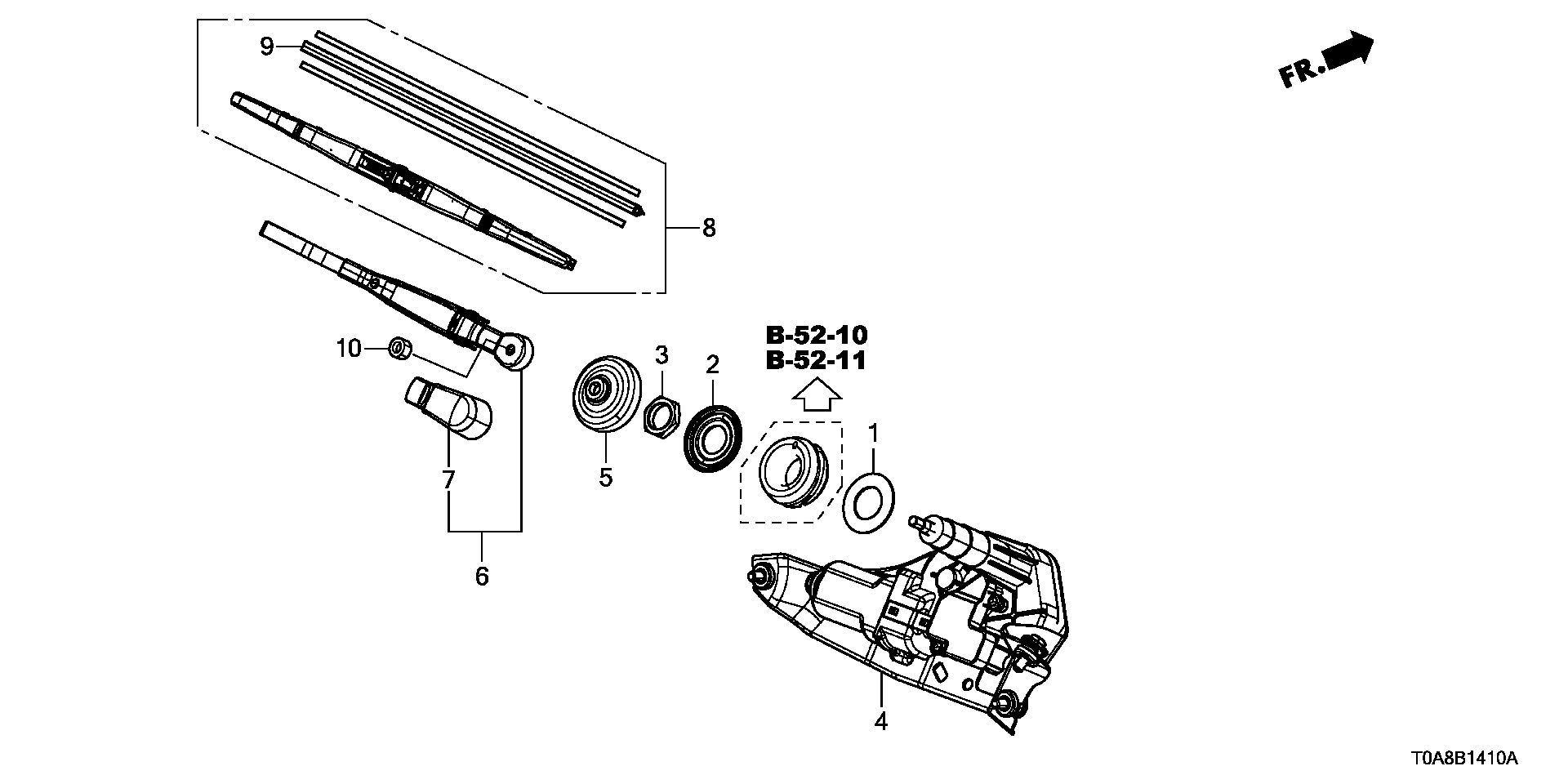 Honda 76730-T0A-003 - Щітка склоочисника autocars.com.ua