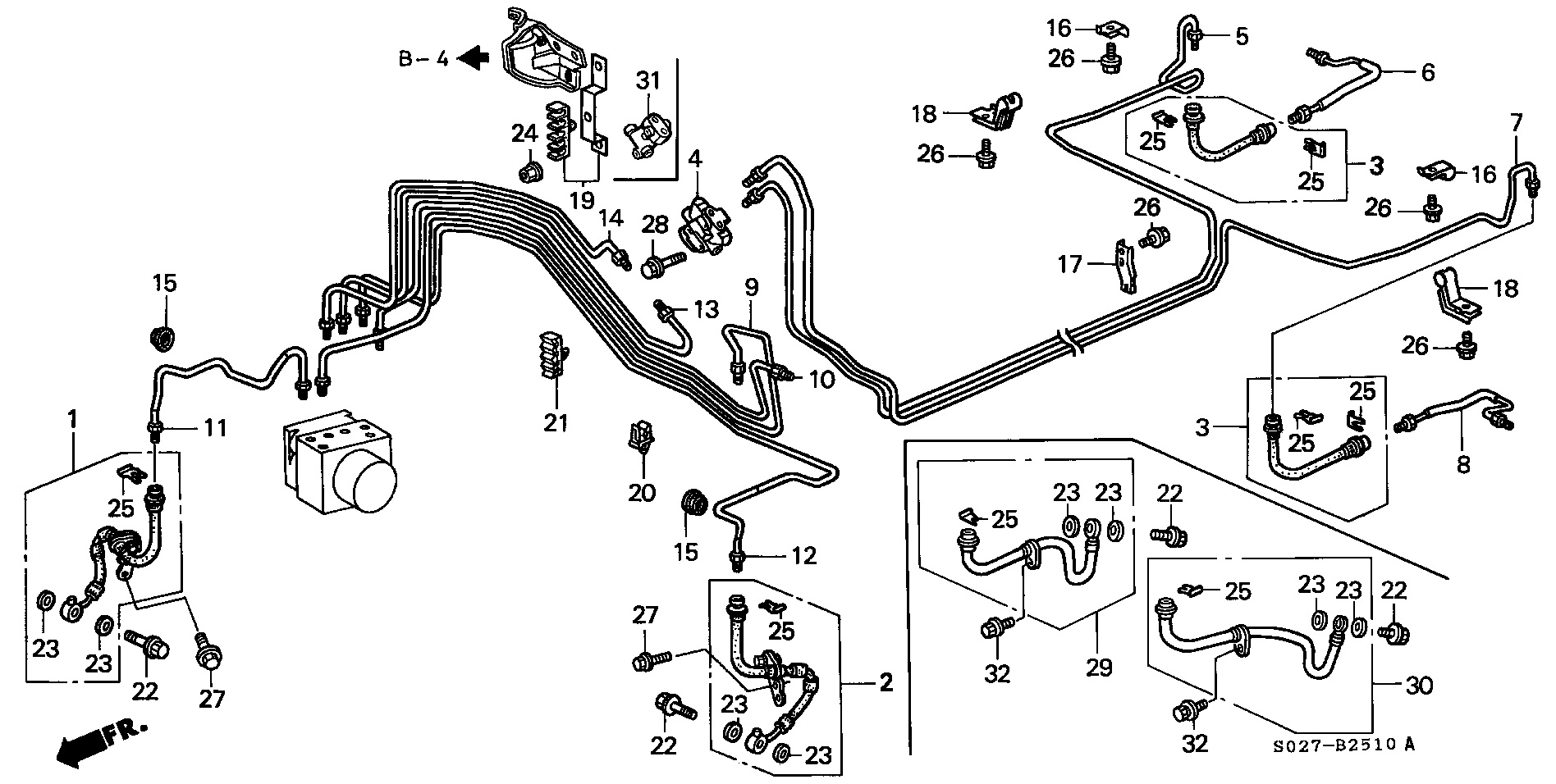 Honda 01464-S04-J01 - Гальмівний шланг autocars.com.ua