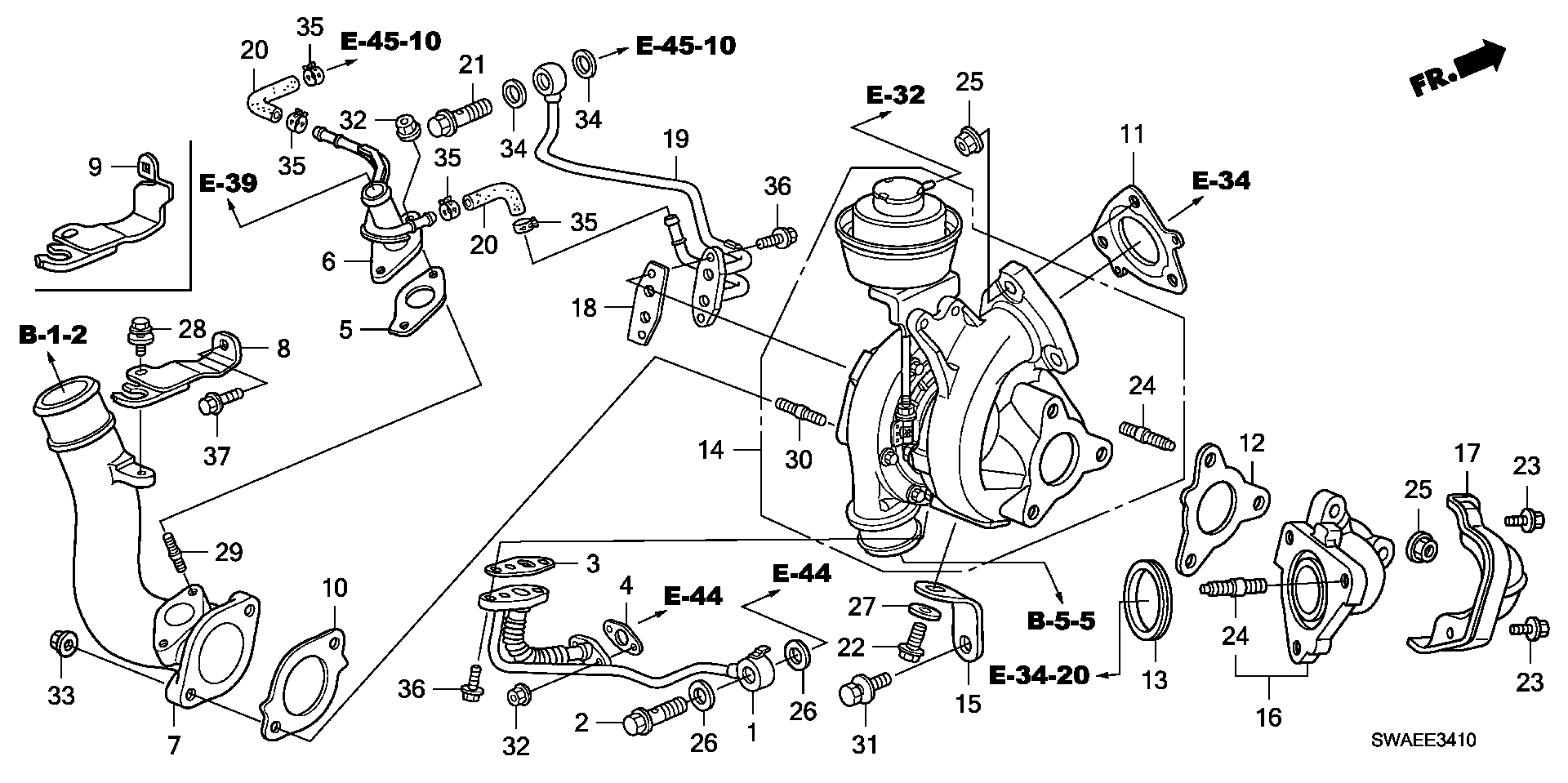 BTS Turbo T931407ABS - Установочный комплект, турбокомпрессор autodnr.net