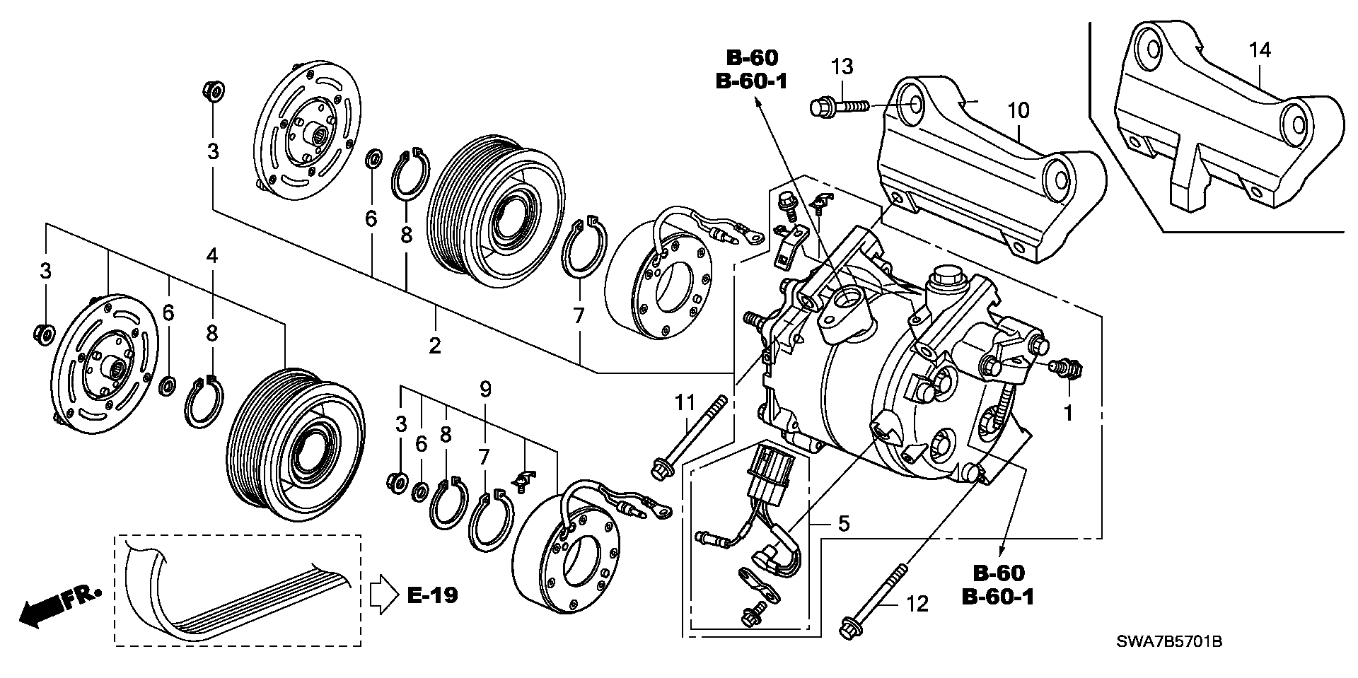 Honda 38 810 RZY A01 - Компресор, кондиціонер autocars.com.ua