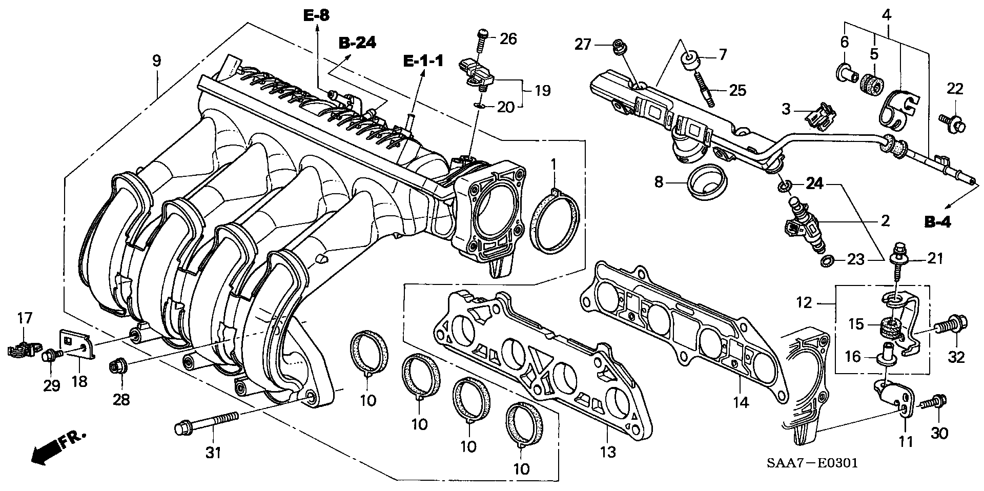 Honda 91301-PWE-G01 - Уплотнительное кольцо, клапанная форсунка avtokuzovplus.com.ua