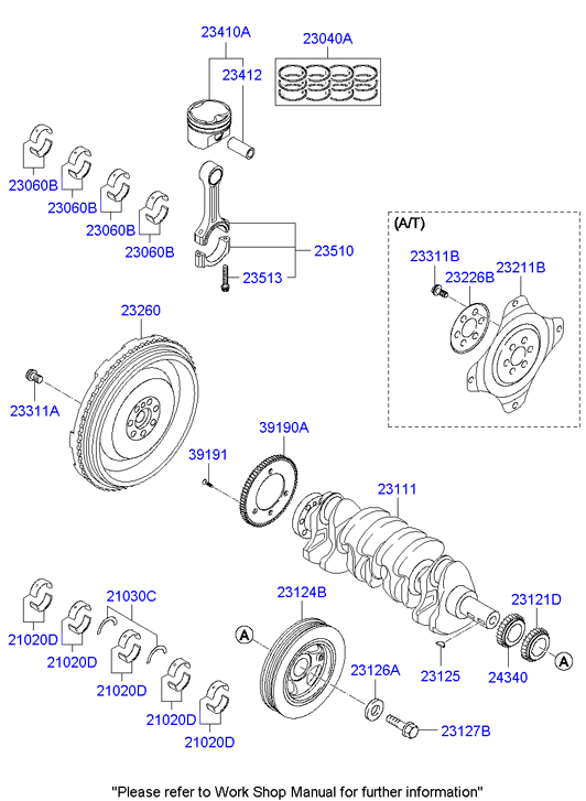 Hyundai 23410-2G200 - Поршень autocars.com.ua