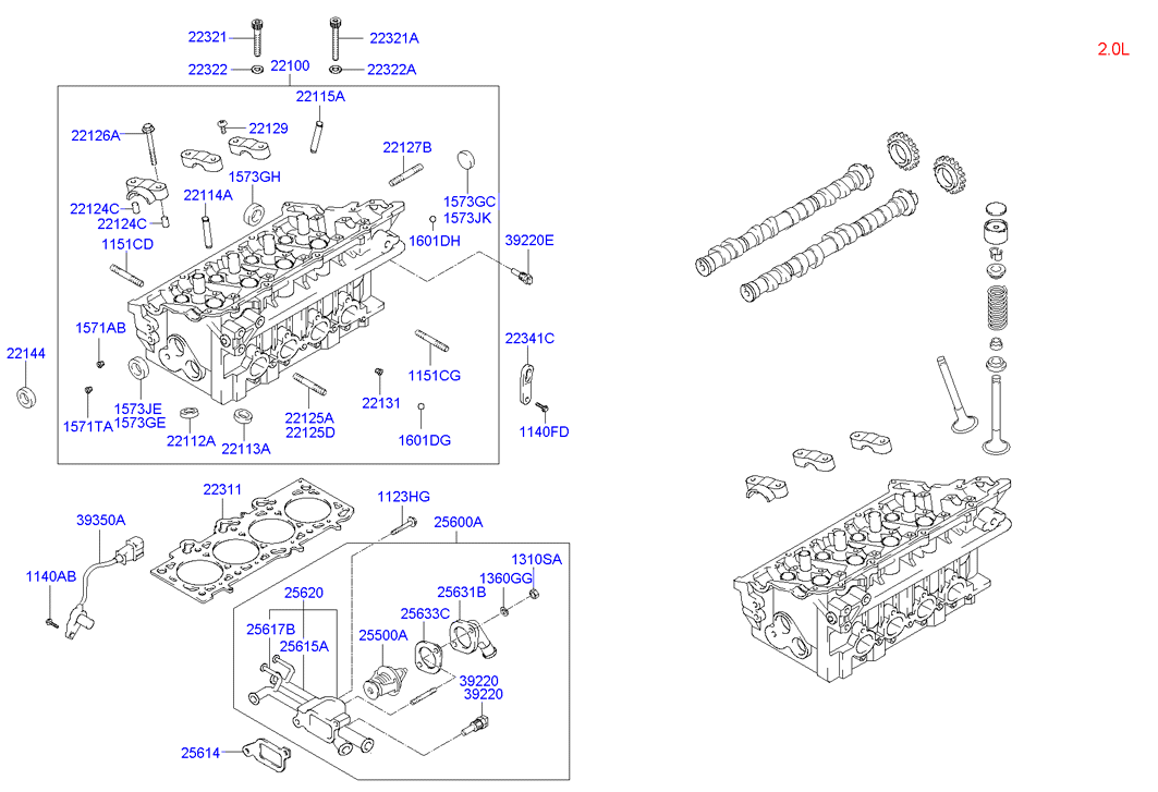 Parts-Mall PGA-M012 - Прокладка головки блока металл HYUNDAI ELANTRA XD PMC 2231123000 autodnr.net