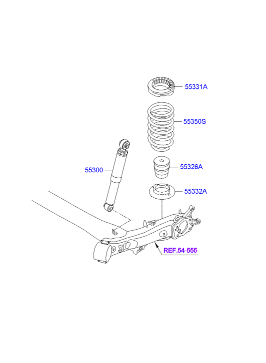 Hyundai 553002V050 - Амортизатор autocars.com.ua