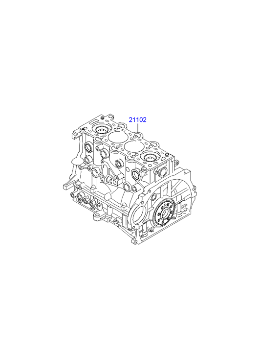 Hyundai 207L22AU00 - Отдельная часть двигателя avtokuzovplus.com.ua