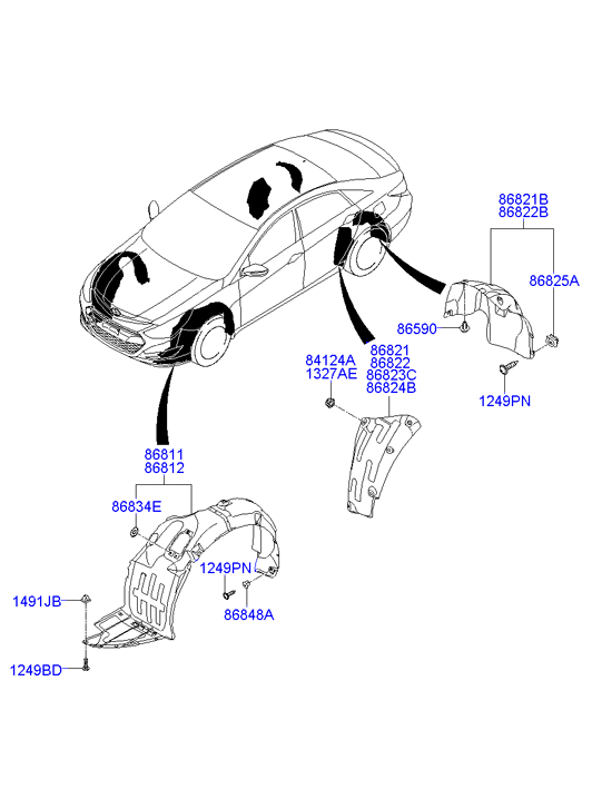 Hyundai 1491305000 - Grommet [ screw ] autocars.com.ua