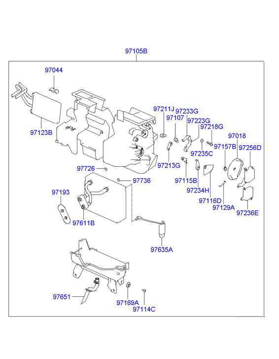 Hyundai 97138-2D000 - Теплообменник, отопление салона avtokuzovplus.com.ua