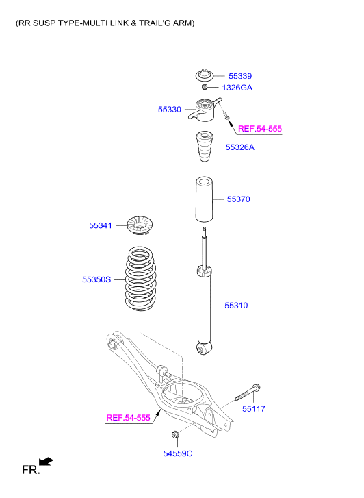 Hyundai 55310F2700 - Амортизатор autocars.com.ua