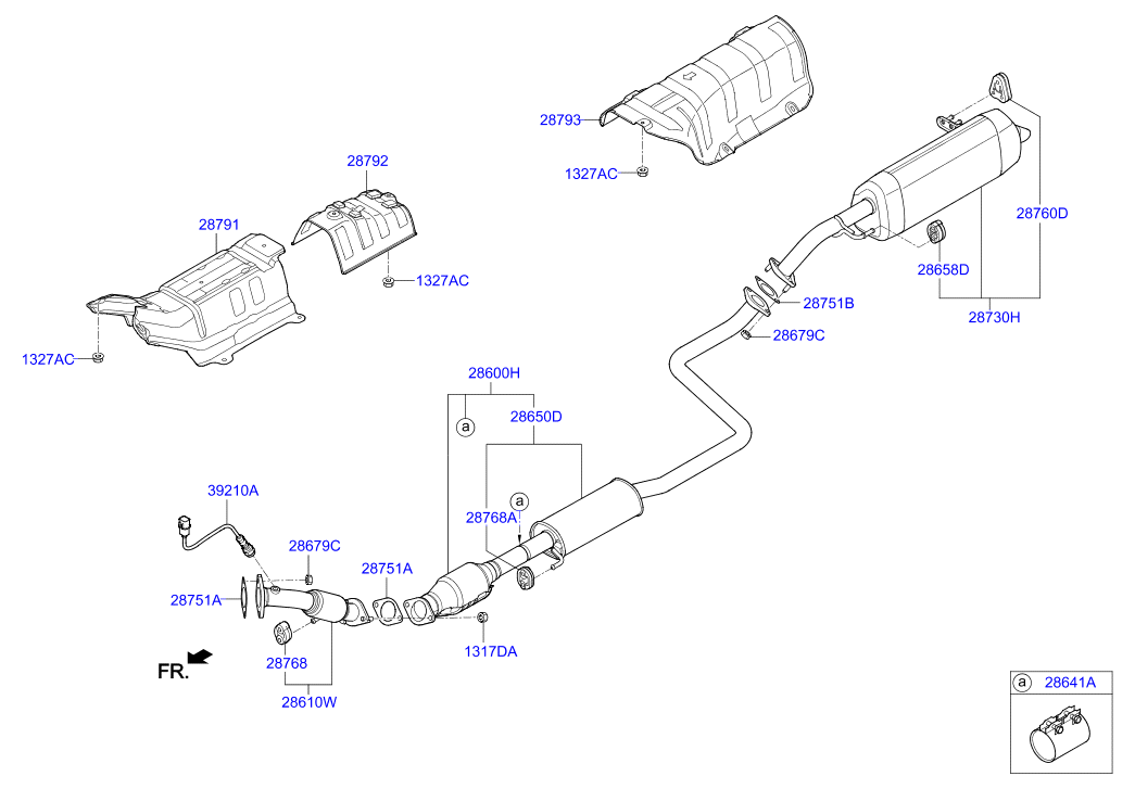 Hyundai 28761C1300 - Hanger - exhaust pipe autocars.com.ua