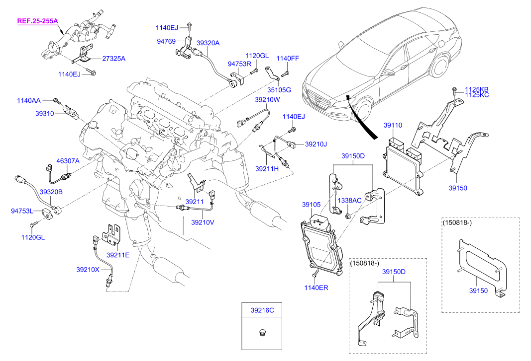 Meat & Doria 87402 - Датчик положения распредвала Chrysler  Hyundai  Mitsubishi  Volvo autodnr.net