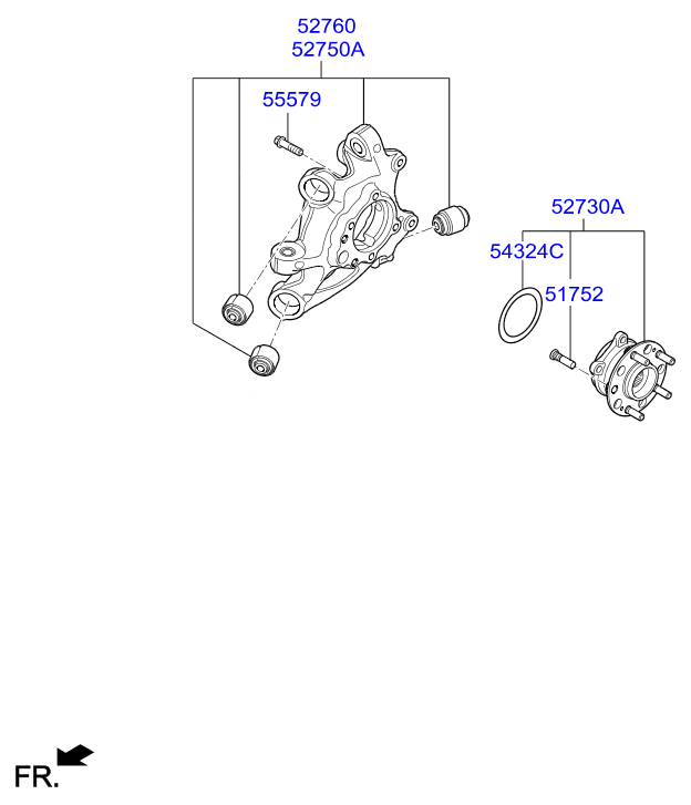 Hyundai 52730B1051 - Комплект подшипника ступицы колеса avtokuzovplus.com.ua