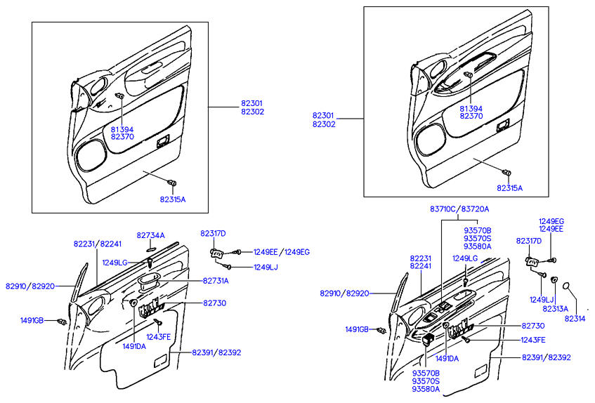 Hyundai 935804A000LK - Switch assy - power window sub autocars.com.ua