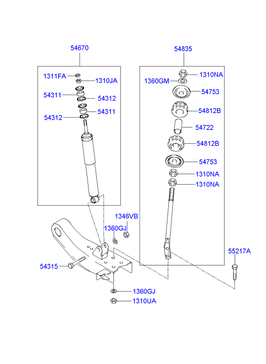 Hyundai 5430047100 - Shock absorber assy - front autocars.com.ua